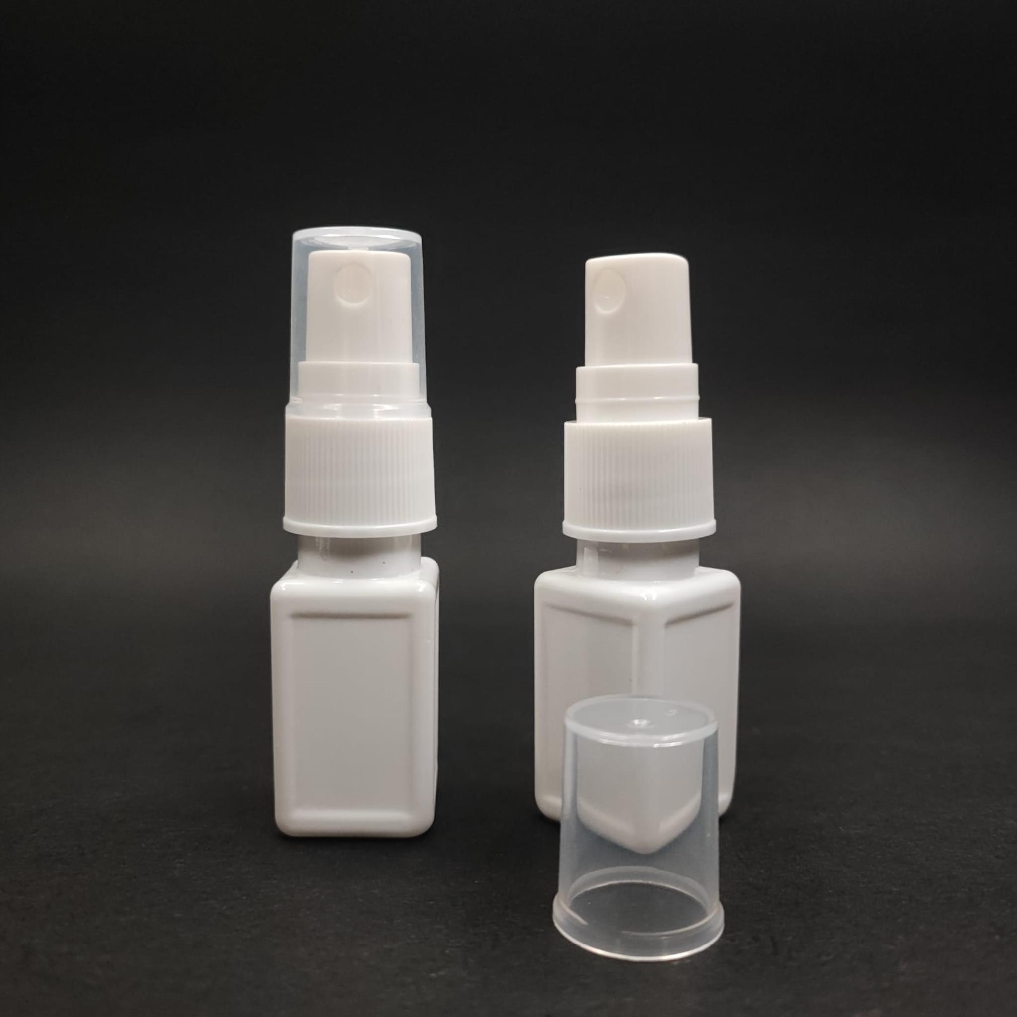 10 CC BEYAZ KARE PET ŞİŞE - BEYAZ SPREYLİ TESTER 10 ML PLASTİK ŞİŞE