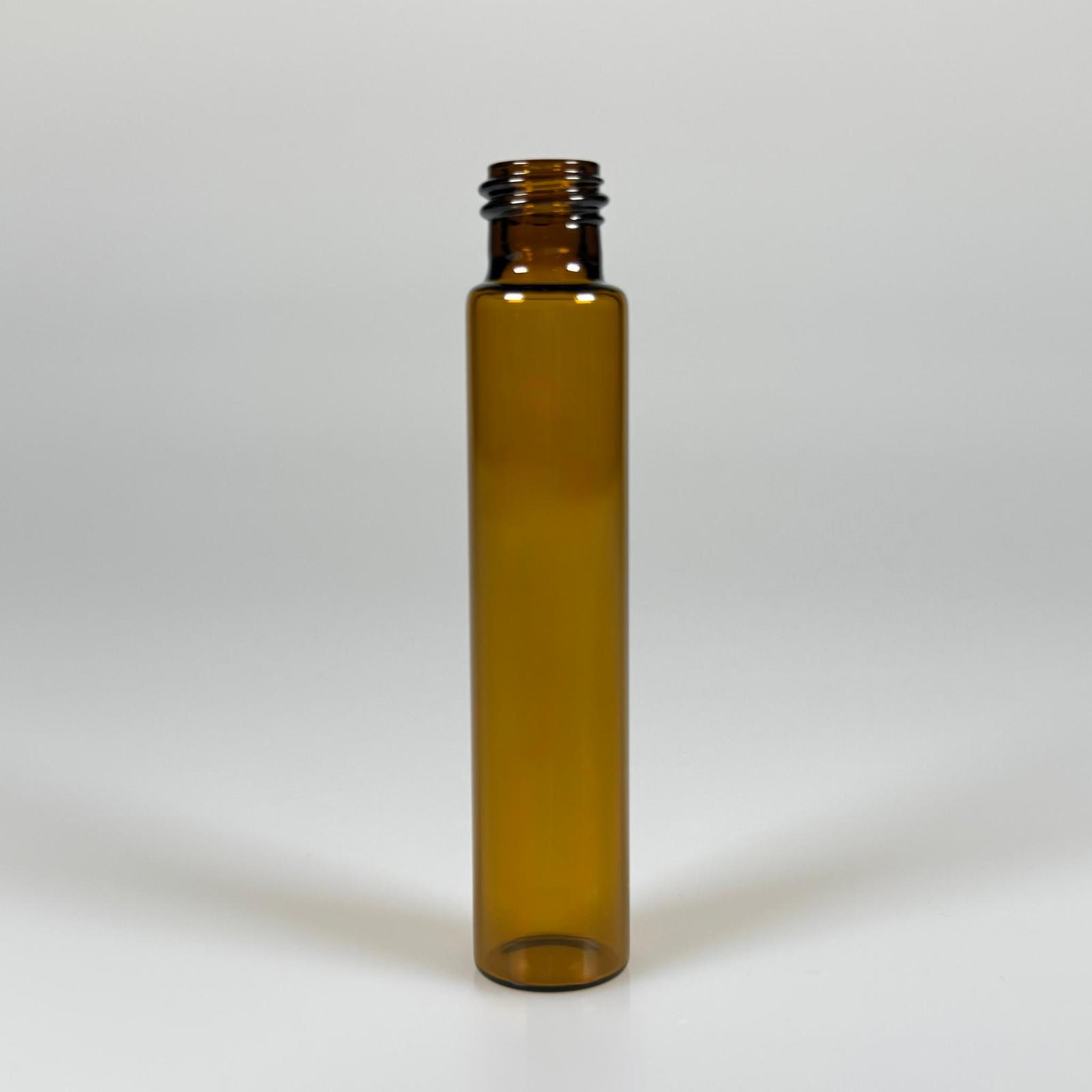 10 CC AMBER CAM ŞİŞE - 14 MM VİDALI AĞIZ - KAPAKSIZ 10 ML CAM ŞİŞE