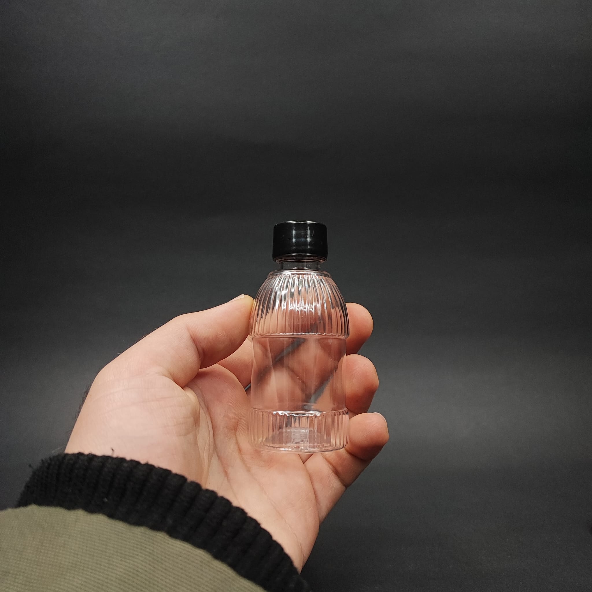 50 CC MANDALİNA MODEL PLASTİK ŞİŞE + KENDİNDEN CONTALI SIZDIRMAZ SİYAH KAPAK - 50 ML KAPAKLI PET ŞİŞE