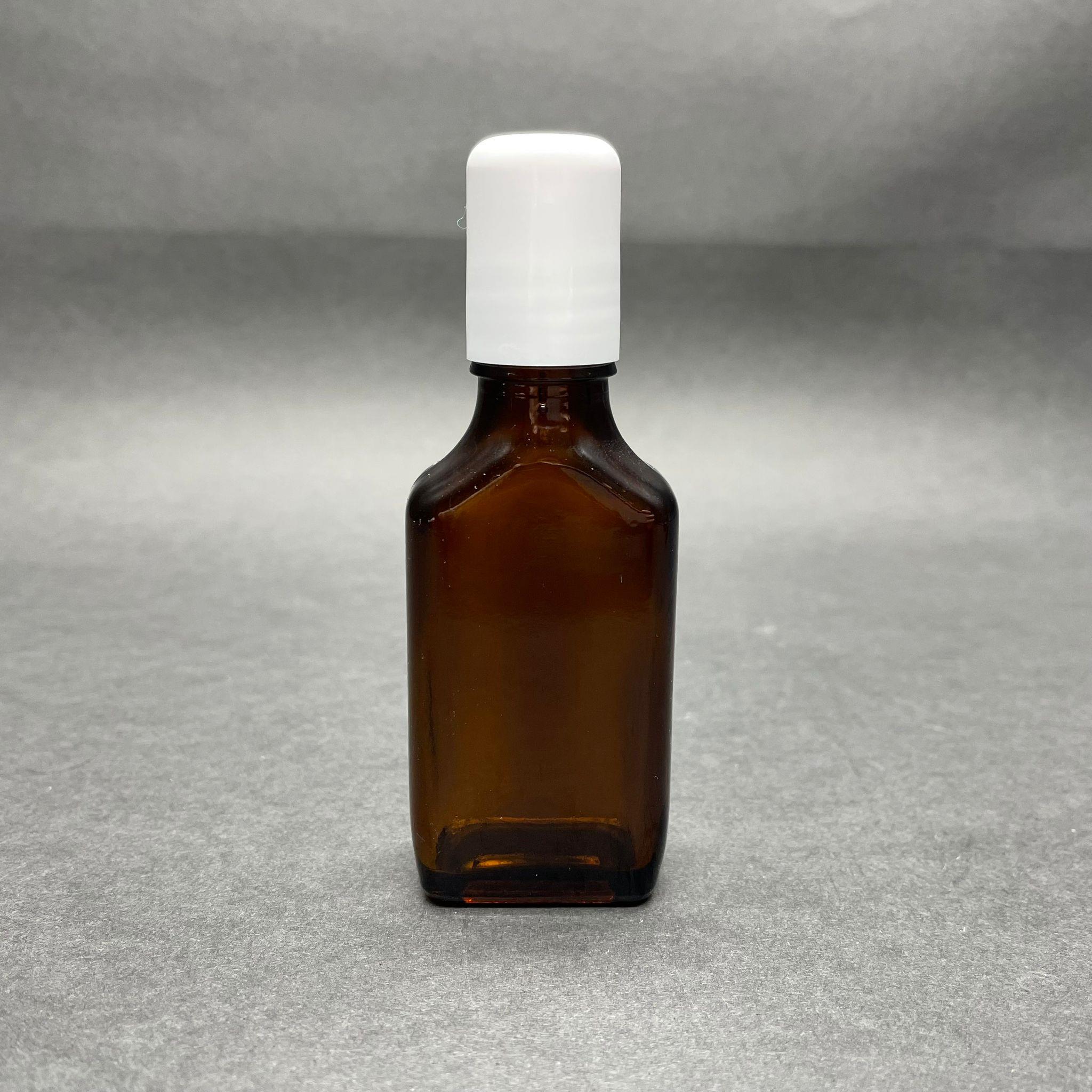30 CC YASSI AMBER CAM ROLL-ON ŞİŞESİ - BEYAZ KAPAKLI - 30 ML ÇELİK BİLYELİ ŞİŞE - CAM ROLL ON ŞİŞE - CAM ESANS ŞİŞESİ