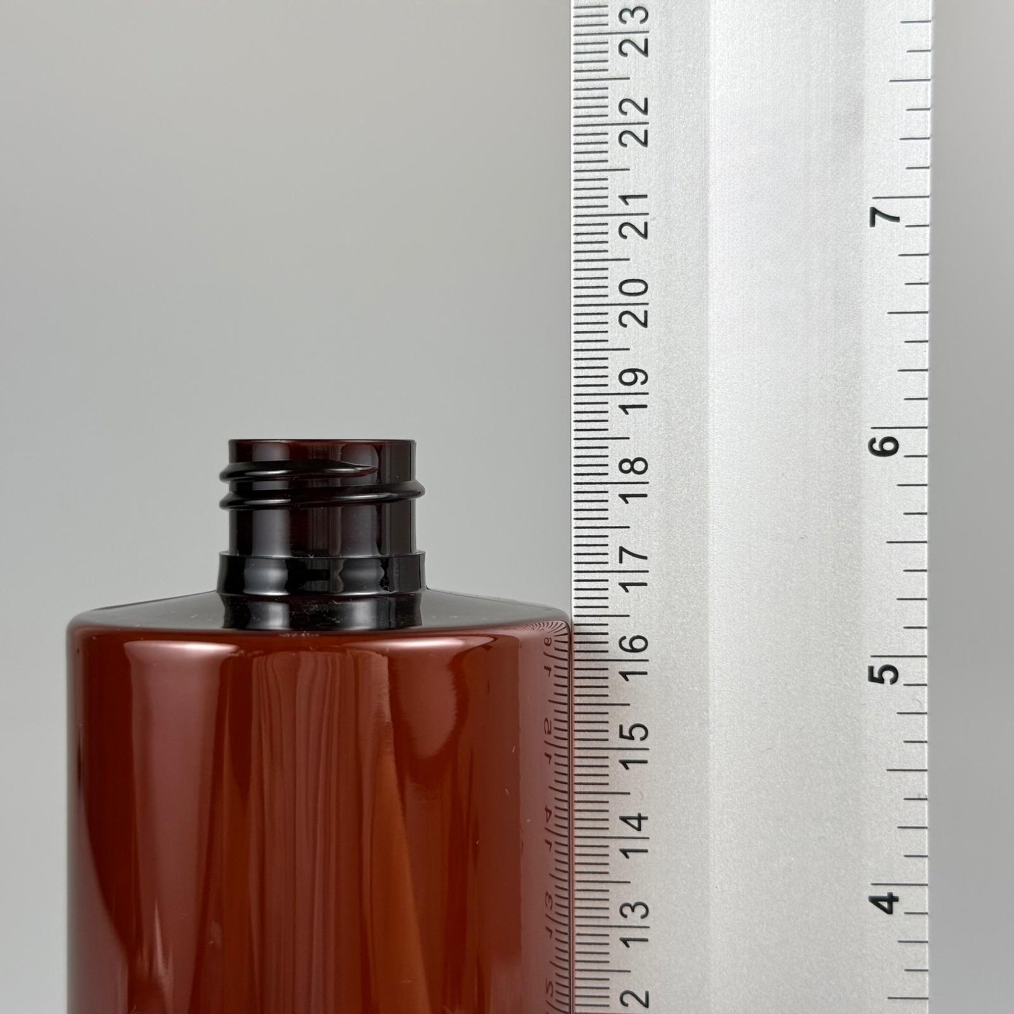 400 CC KÜT BOYUNLU SİLİNDİR PET ŞİŞE (30 GR) - KAPAKSIZ 24 AĞIZ - 400 ML PLASTİK ŞİŞE - AMBER