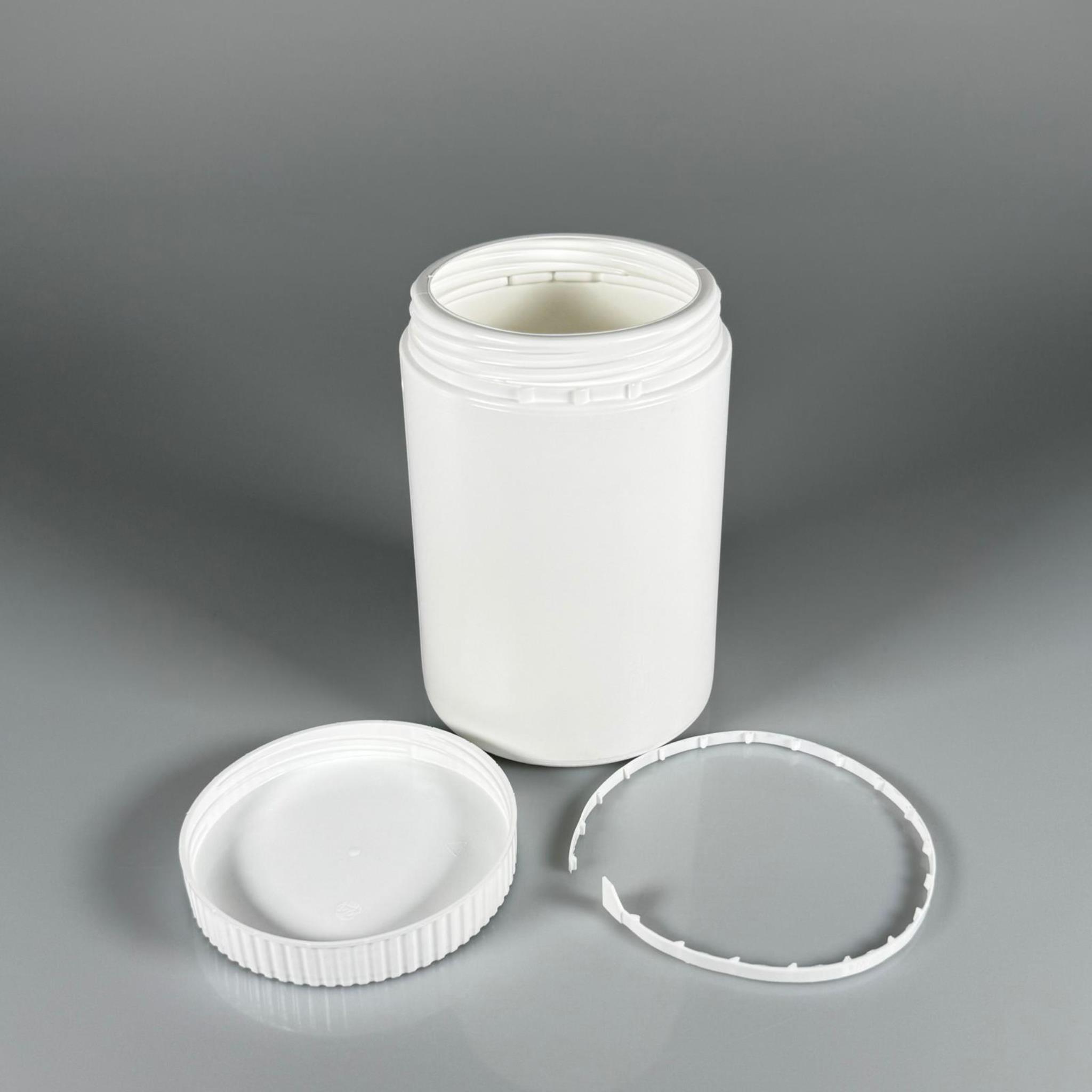 1000 CC POMAT KUTUSU KİLİTLİ KAPAKLI BEYAZ - 1000 ML PE POLİETİLEN KREM KAVANOZU