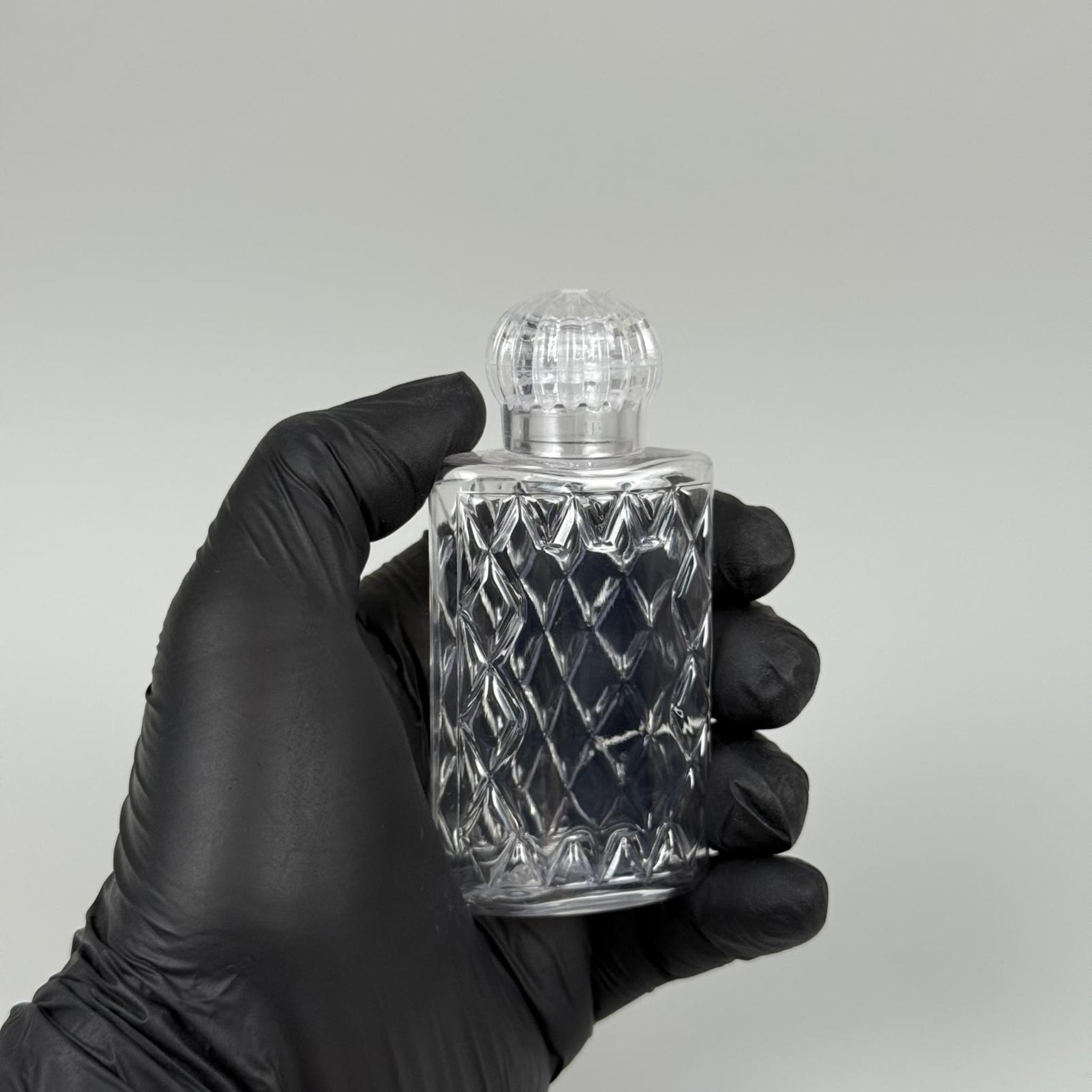 50 CC PLASTİK KOLONYA ŞİŞESİ - KRİSTAL KAPAKLI TIPALI - 50 ML YASSI PET DESENLİ KOLONYA ŞİŞESİ