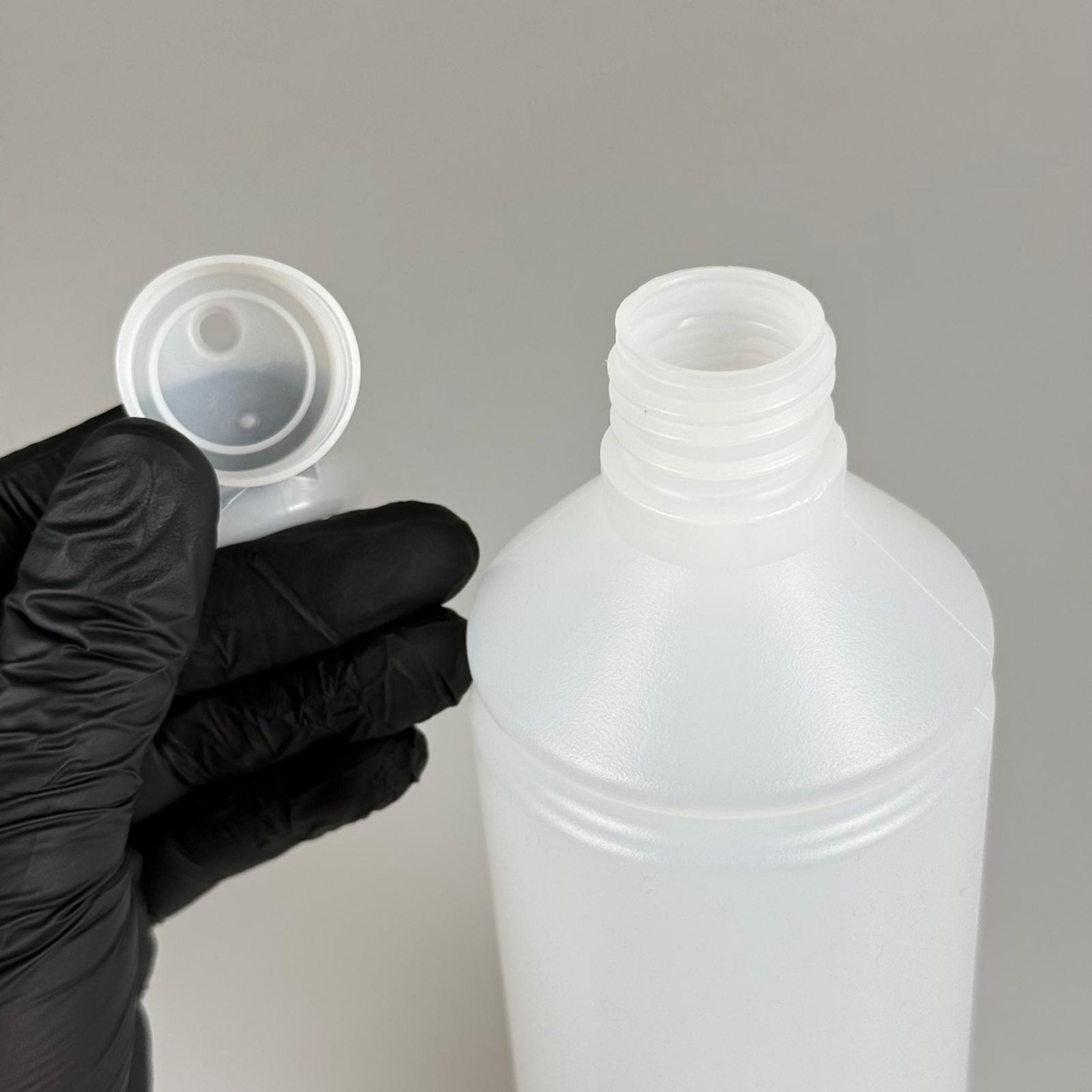 500 CC TİNER ŞİŞESİ - ŞEFFAF FLİPTOP KAPAKLI - 500 ML KİMYASALA DAYANIKLI PLASTİK ŞİŞE - 0,5 LT POLİETİLEN ŞİŞE