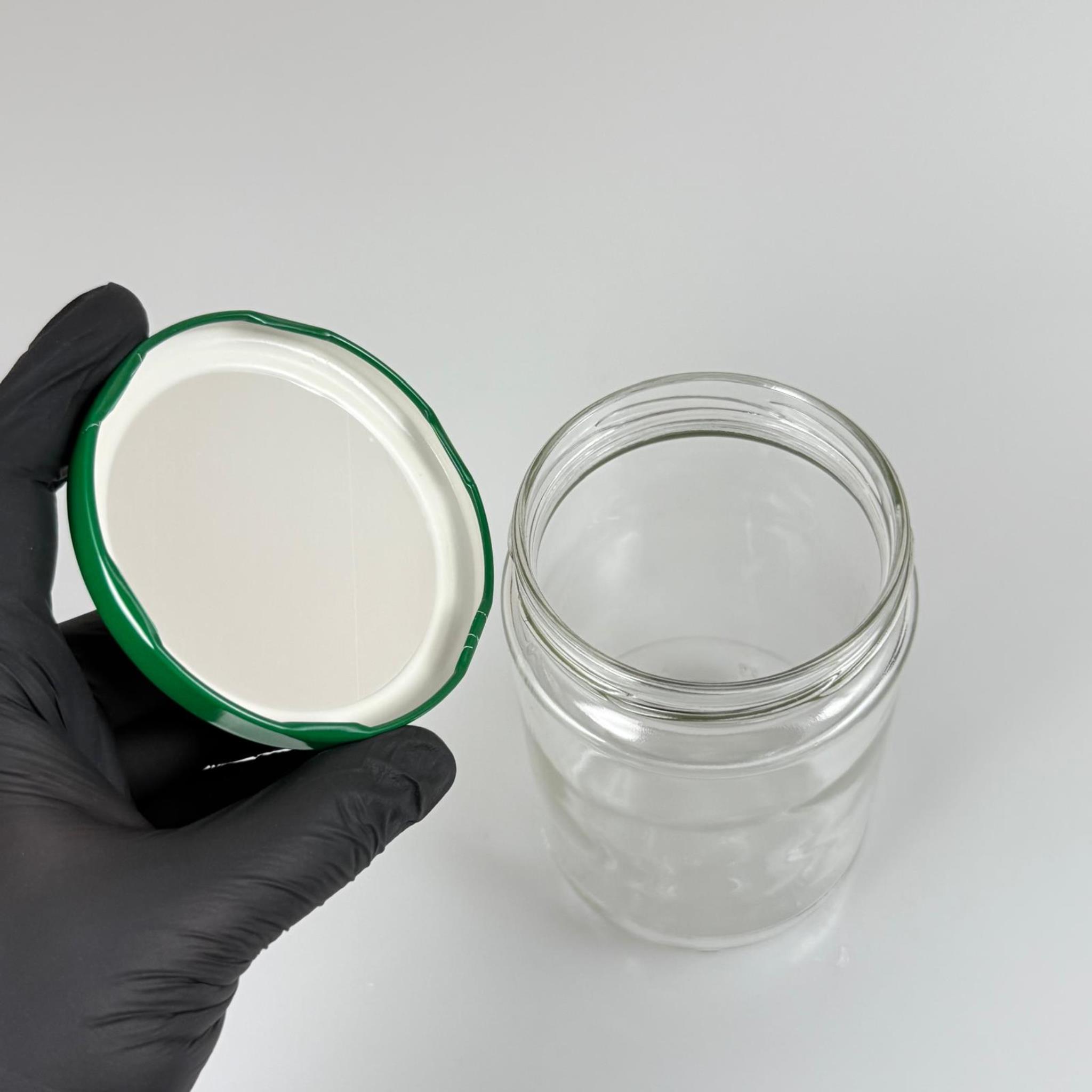 660 CC CAM KAVANOZ - KOYU YEŞİL METAL KAPAKLI - 660 ML CAM KAVANOZ - KONSERVE KAVANOZU - PAŞABAHÇE