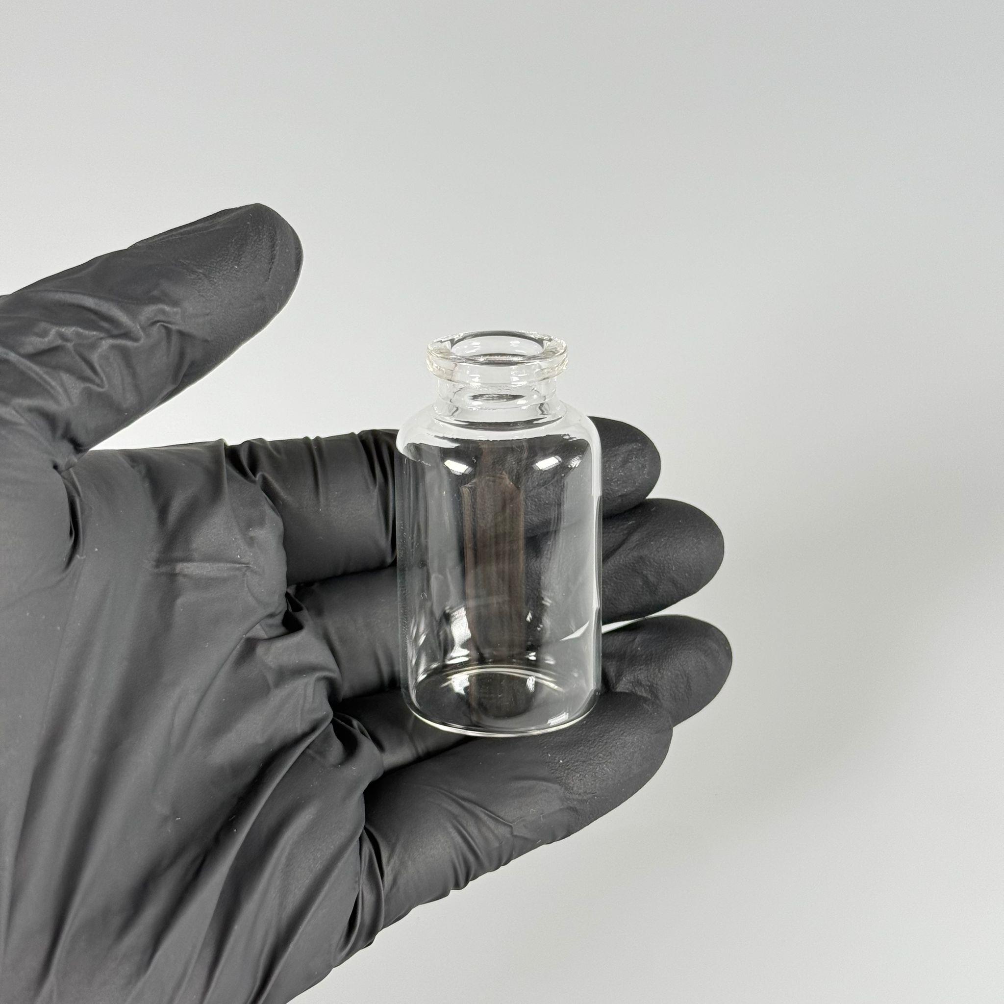 BOROSİLİKAT ŞEFFAF CAM ŞİŞE - 25 CC - 30x55 MM - ÇEKME CAM BORU FLAKON İNCE PENİSİLİN ŞİŞESİ - AĞIZ ÇAPI 20 MM