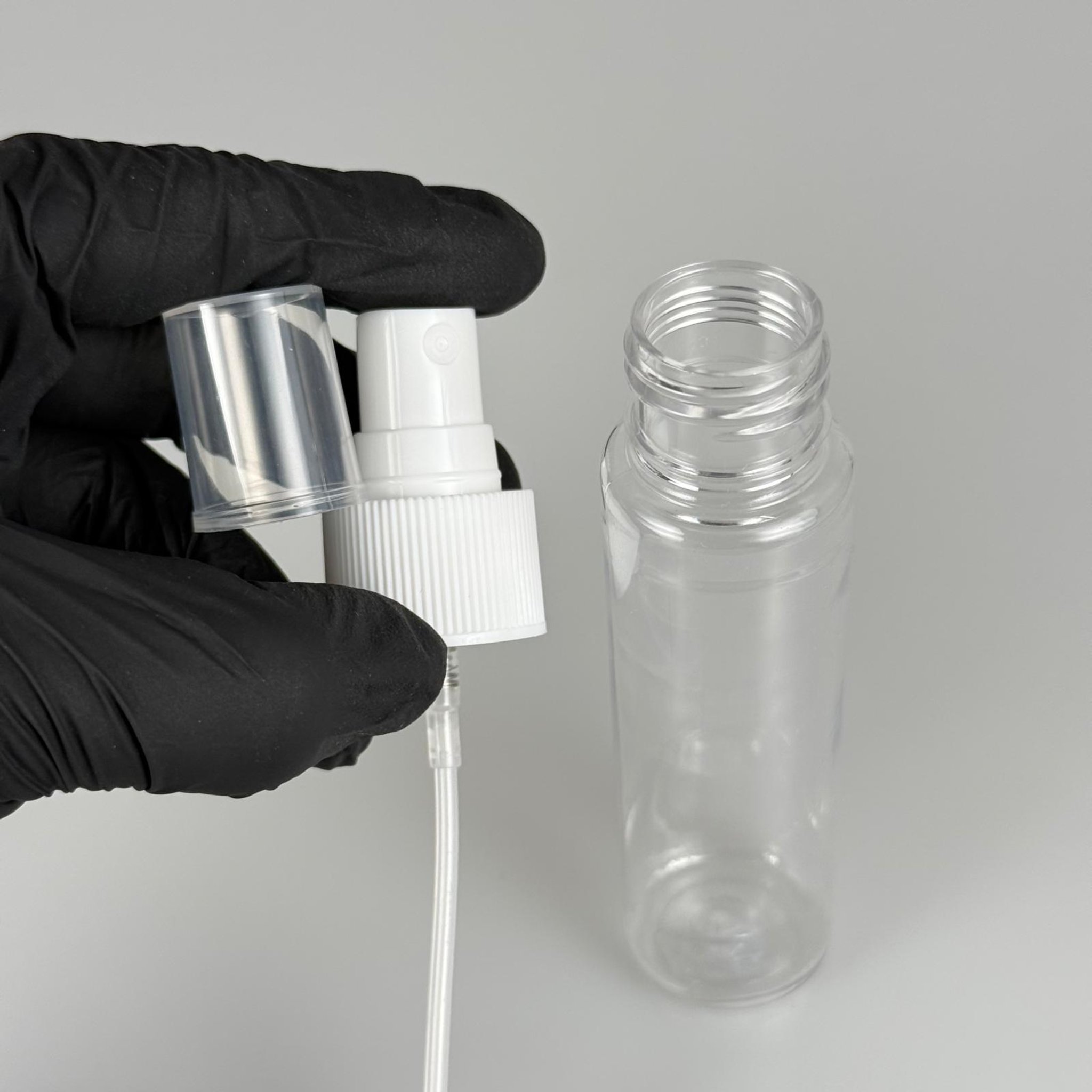 60 ML SPREYLİ PET ŞİŞE - 60 CC PLASTİK GENİŞ AĞIZLI ŞİŞE + SPREY FISFISLI KAPAK