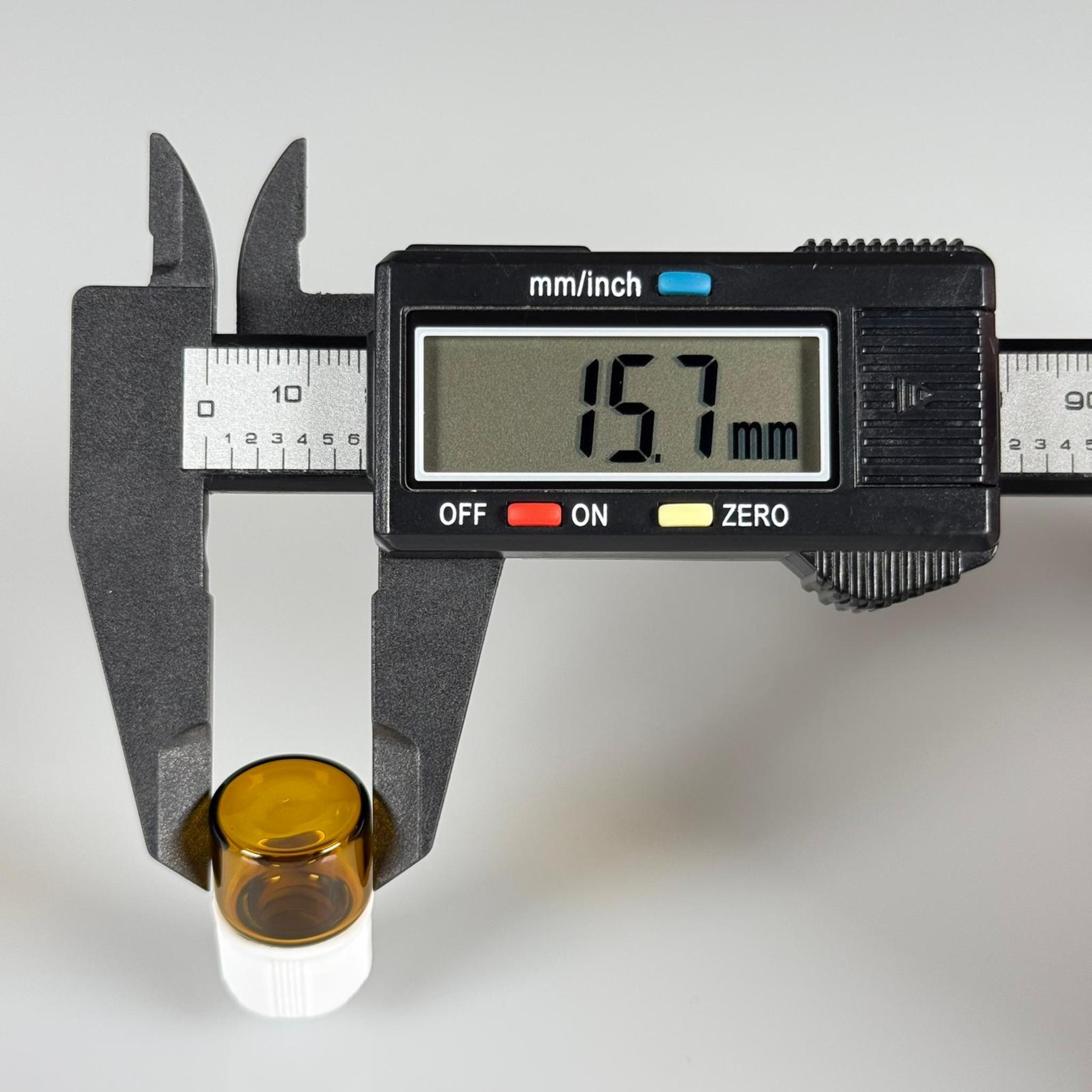 1 CC AMBER CAM ŞİŞE - BEYAZ KAPAKLI - 1 ML KAPAKLI CAM ŞİŞE