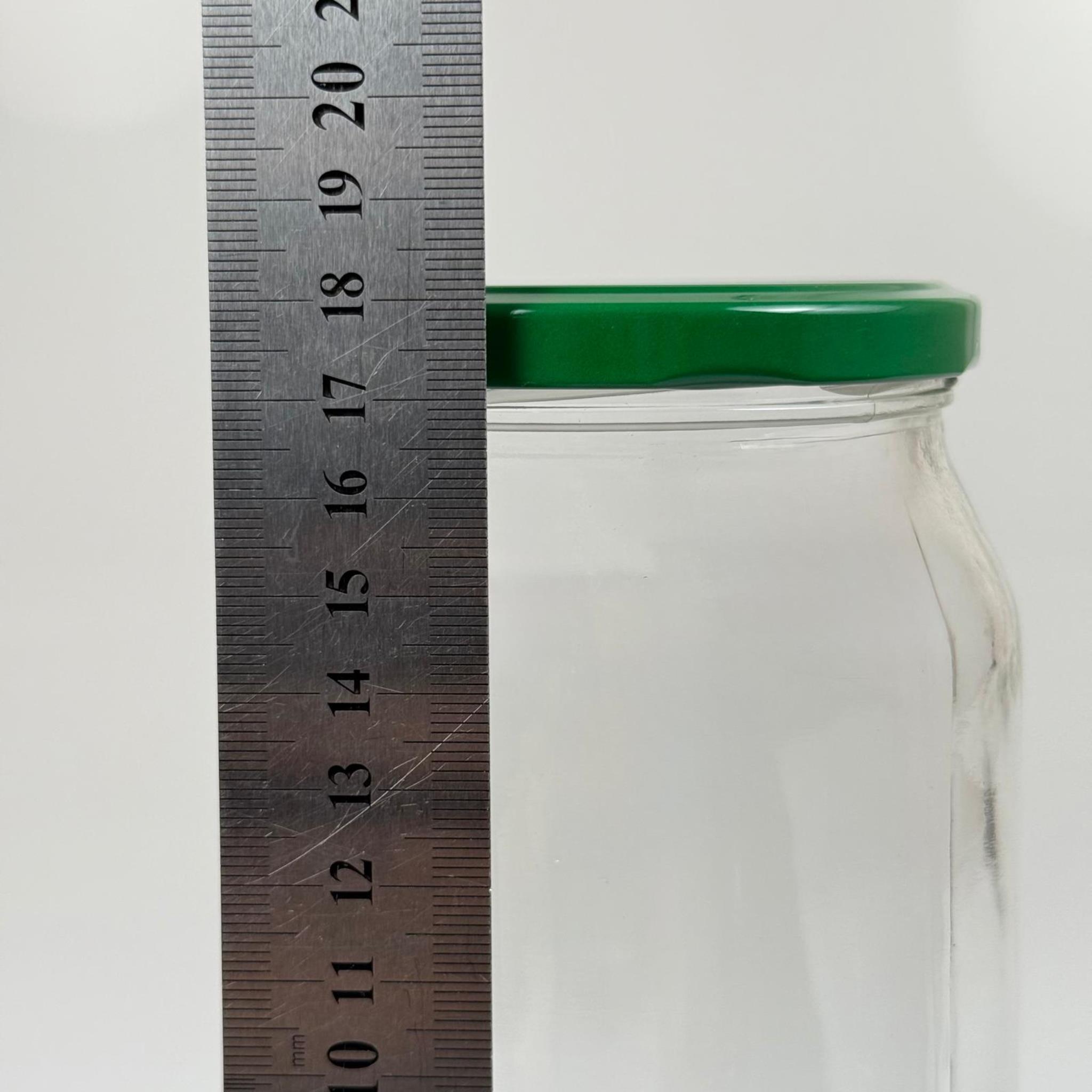 1000 CC CAM KAVANOZ - YEŞİL METAL KAPAKLI - 1000 ML CAM KONSERVE KAVANOZU - LİTRELİK KAVANOZ - PAŞABAHÇE