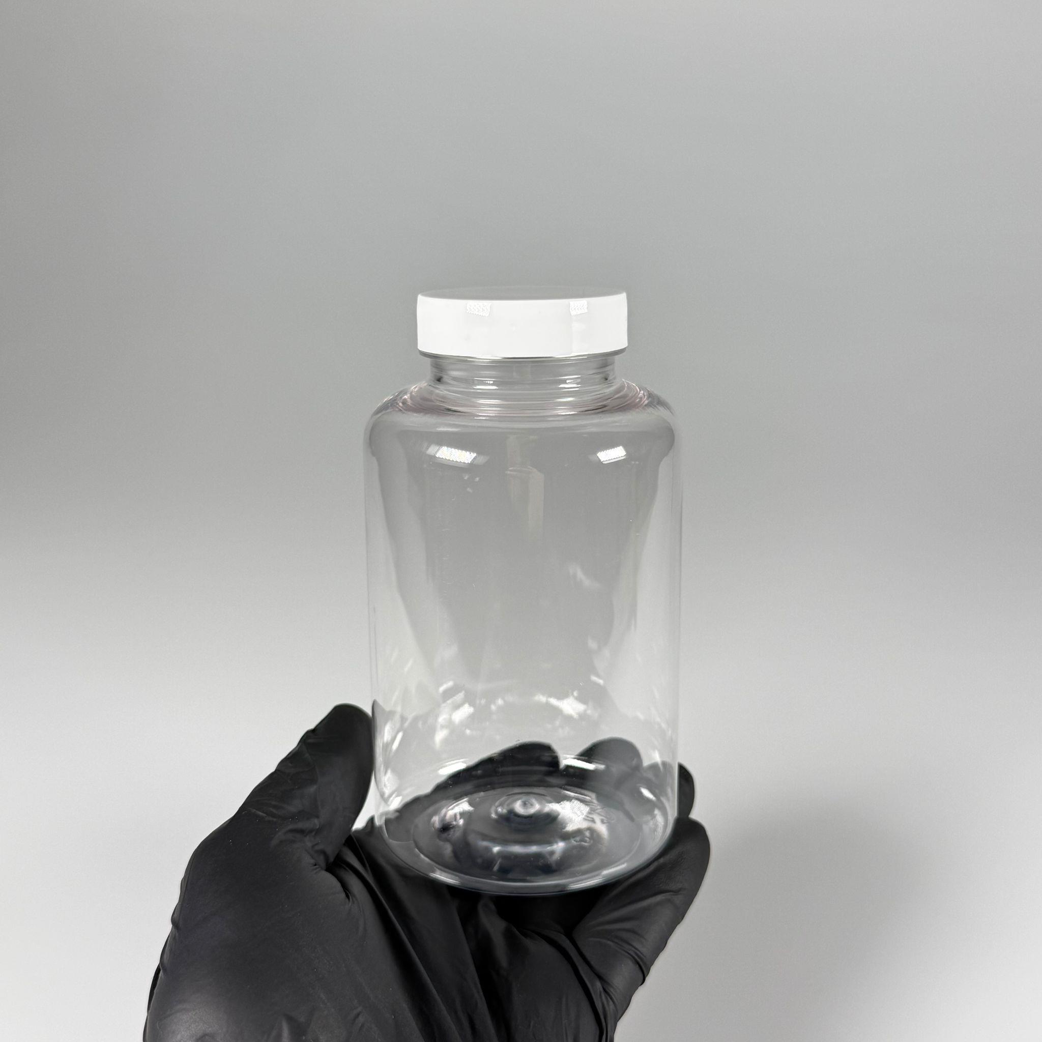 400 CC ŞEFFAF PET TABLET ŞİŞESİ - BEYAZ KAPAKLI + KENDİNDEN YAPIŞKANLI KÖPÜK CONTALI - 400 ML KAPSÜL KUTUSU - İLAÇ ŞİŞESİ - MEDİKAL HAP ŞİŞESİ - FARMASÖTİK KAVANOZ