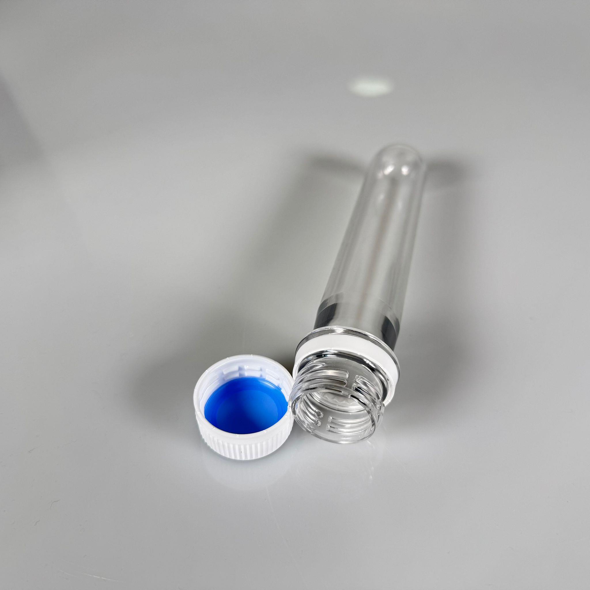 16 CM TÜP - 45 CC UZUN KALIN (51 GR) PET ŞİŞE  - CONTALI KİLİTLİ BEYAZ KAPAKLI  - VANİLYA ÇUBUĞU, BAHARAT, DENEY TÜPÜ, AYAKKABI BAĞCIĞI VB İÇİN PLASTİK TÜP