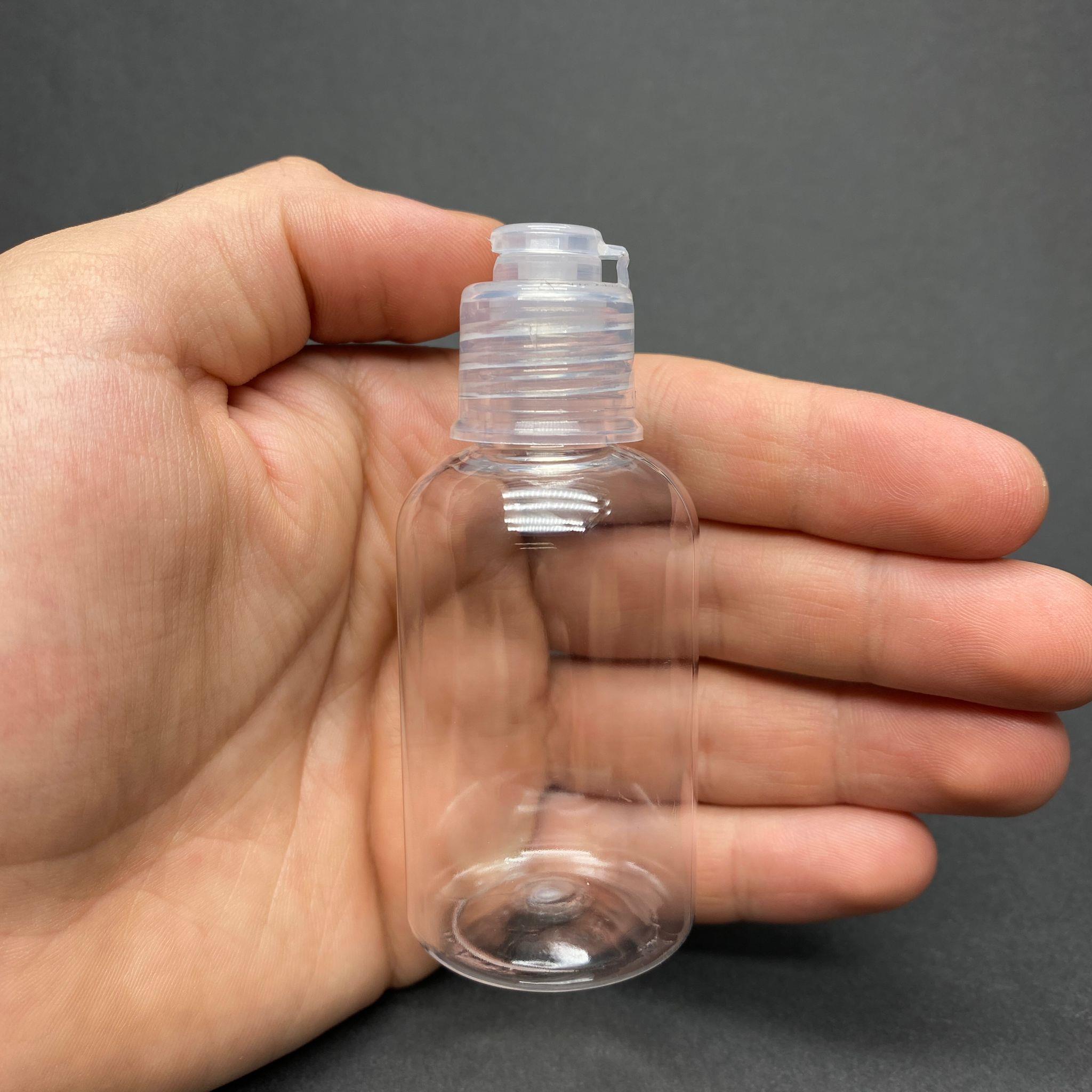 40 CC TOMBUL MODEL PLASTİK ŞİŞE - YENİ ŞEFFAF FLİPTOP KAPAKLI - AÇILIR KAPANIR KAPAKLI - 40 ML AKITICILI PET ŞİŞE