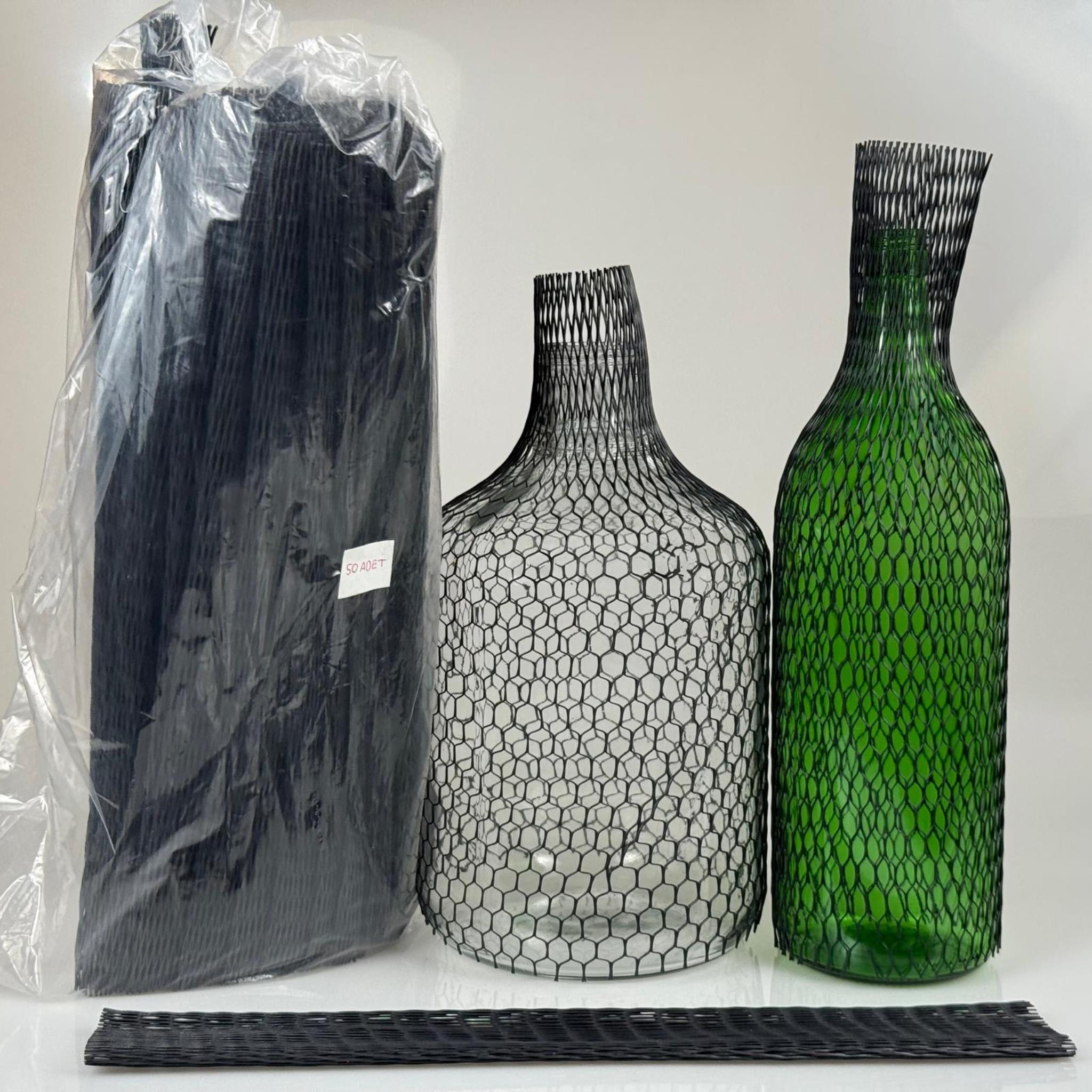 KORUMA FİLESİ - 40 CM SİYAH - ŞİŞE KORUMA FİLESİ - PARÇA KORUYUCU FİLE - CAM ŞİŞE KORUMA FİLESİ - 50 li PAKET