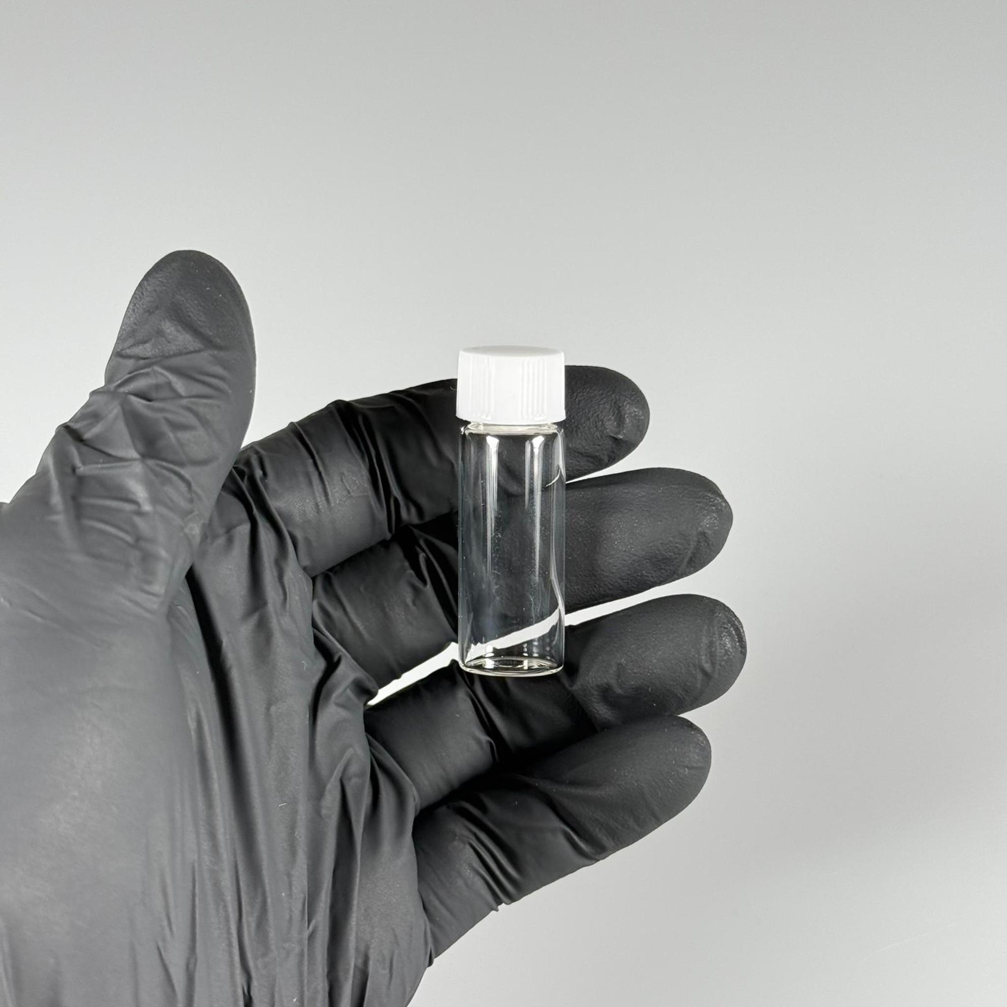 5 CC ŞEFFAF İNCE CAM ŞİŞE - BEYAZ KAPAKLI + İÇTEN DAMLALIKLI - 5 ML CAM ŞİŞE