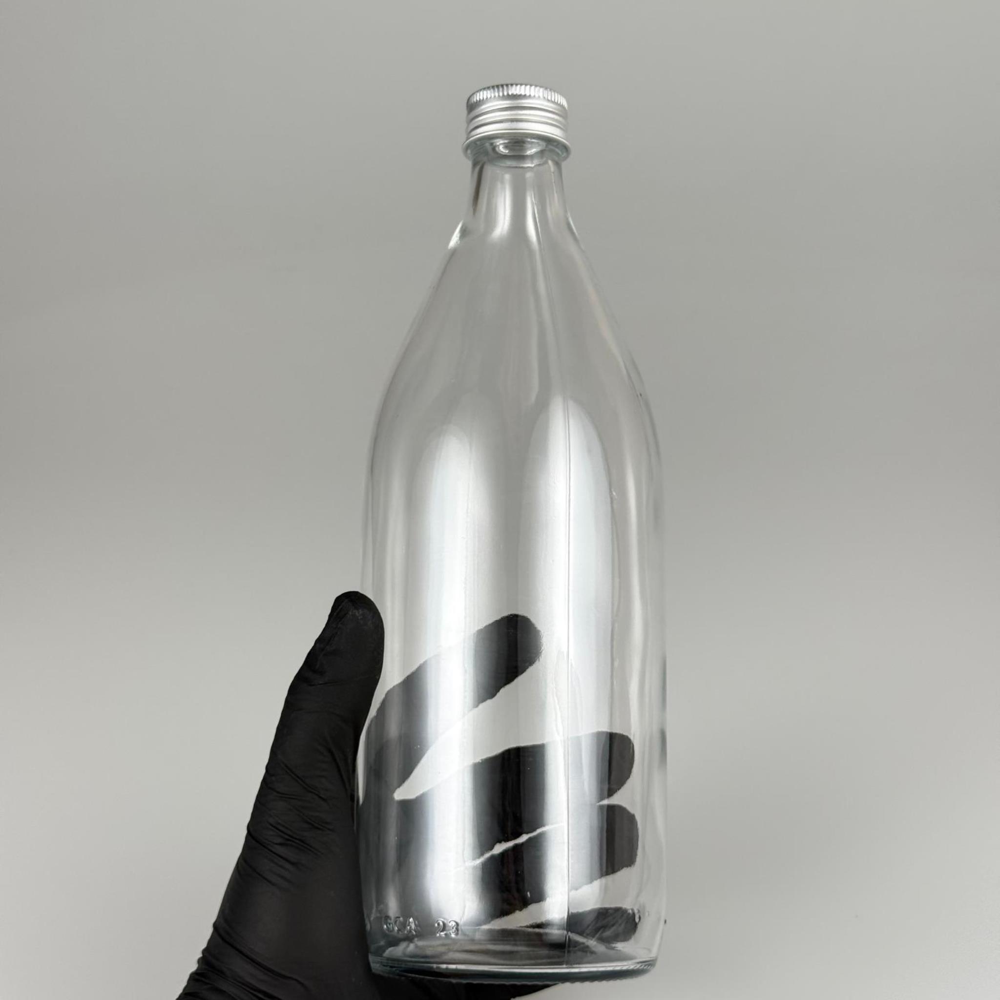 750 ML LÜKS CAM SU ŞİŞESİ - 750 CC BOŞ CAM SU ŞİŞELERİ - GÜMÜŞ ALÜMİNYUM METAL KAPAKLI (ELLE AÇILIP KAPANABİLİR) - RESTORAN, CAFE, OTEL VS İÇİN PREMİUM CAM ŞİŞE