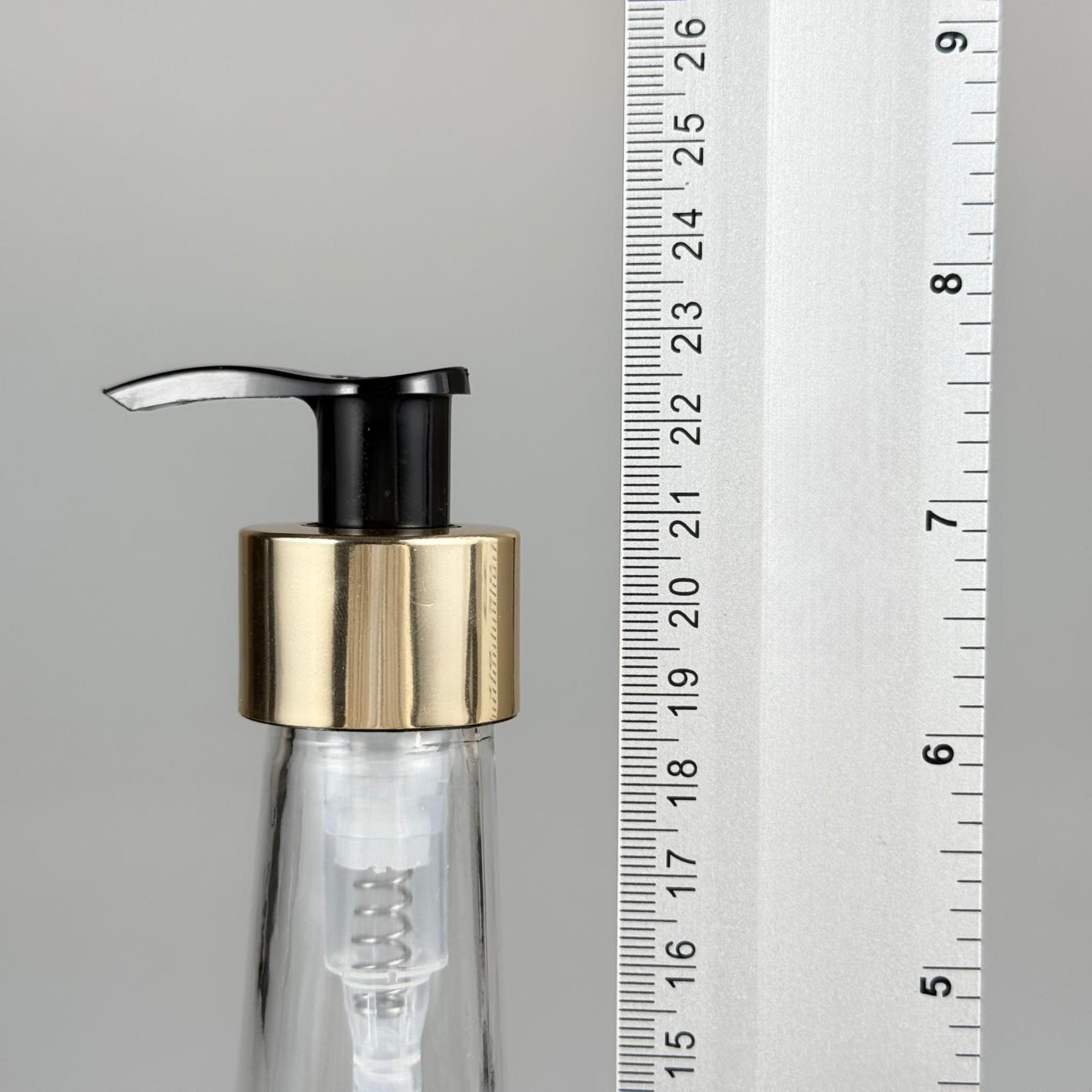 250 CC BOĞAZLI CAM ŞİŞE - GOLD POMPALI - 250 ML POMPALI ŞİŞE