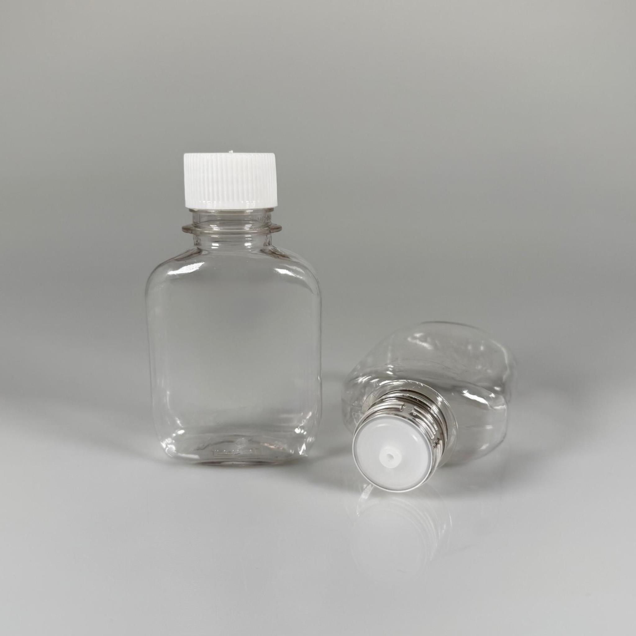 100 ML YASSI KAPAKLI KOLONYA TIPALI PET ŞİŞE - 100 CC CONTALI BEYAZ KAPAKLI PLASTİK ŞİŞE