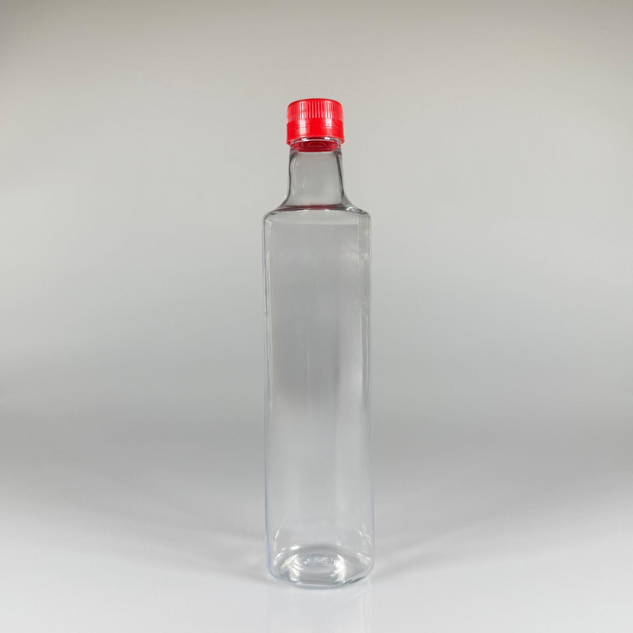 500 CC DORİKA SİLİNDİR PET ŞİŞE - CONTALI KİLİTLİ KIRMIZI KAPAKLI -  (60 GR) CAM GÖRÜNÜMLÜ SERT KALIN KIRILMAZ 500 ML SİLİNDİR PLASTİK ŞİŞE