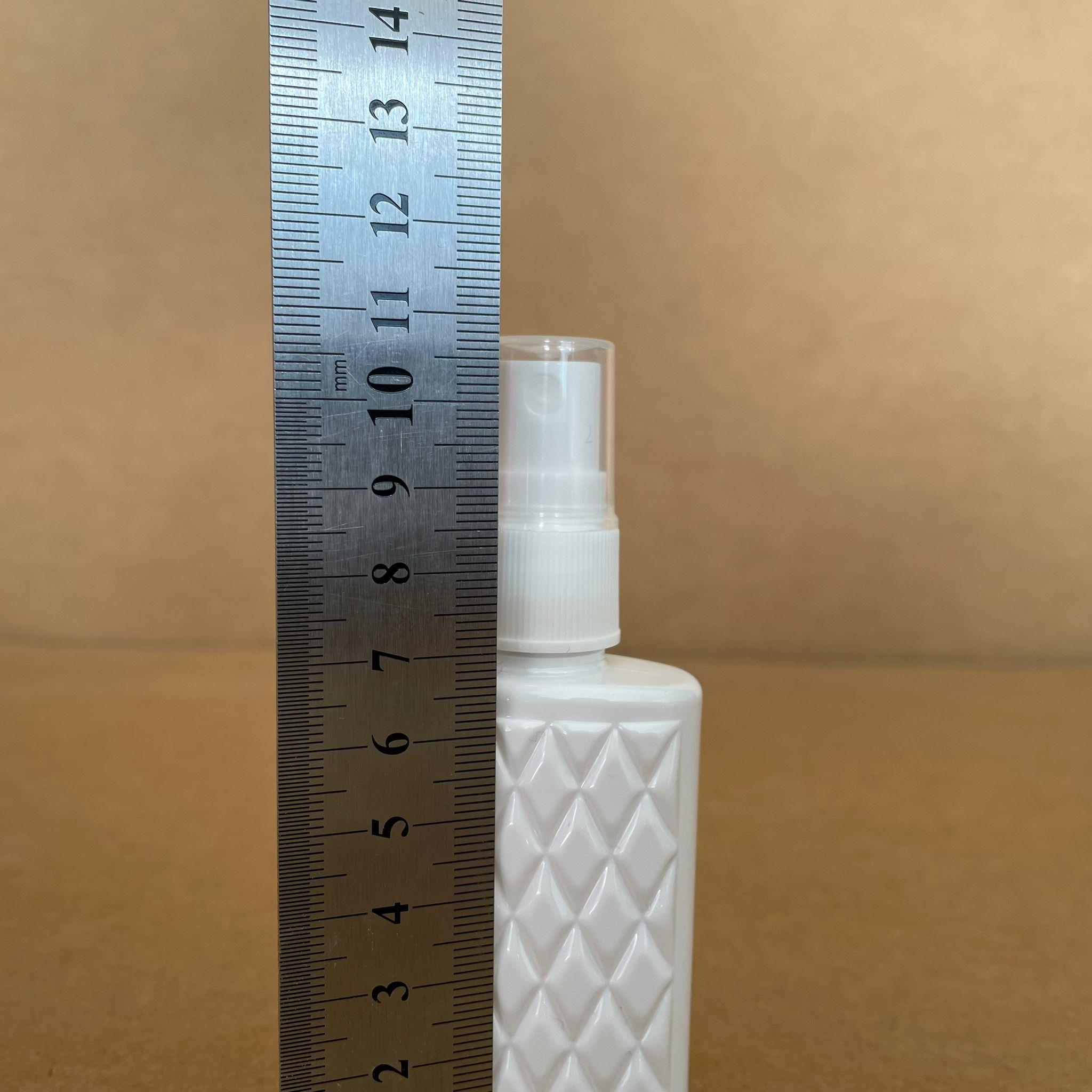 50 CC BEYAZ PET KÖŞELİ PARFÜM ŞİŞESİ - BEYAZ SPREYLİ - 50 ML PLASTİK PARFÜM - KOLONYA ŞİŞESİ