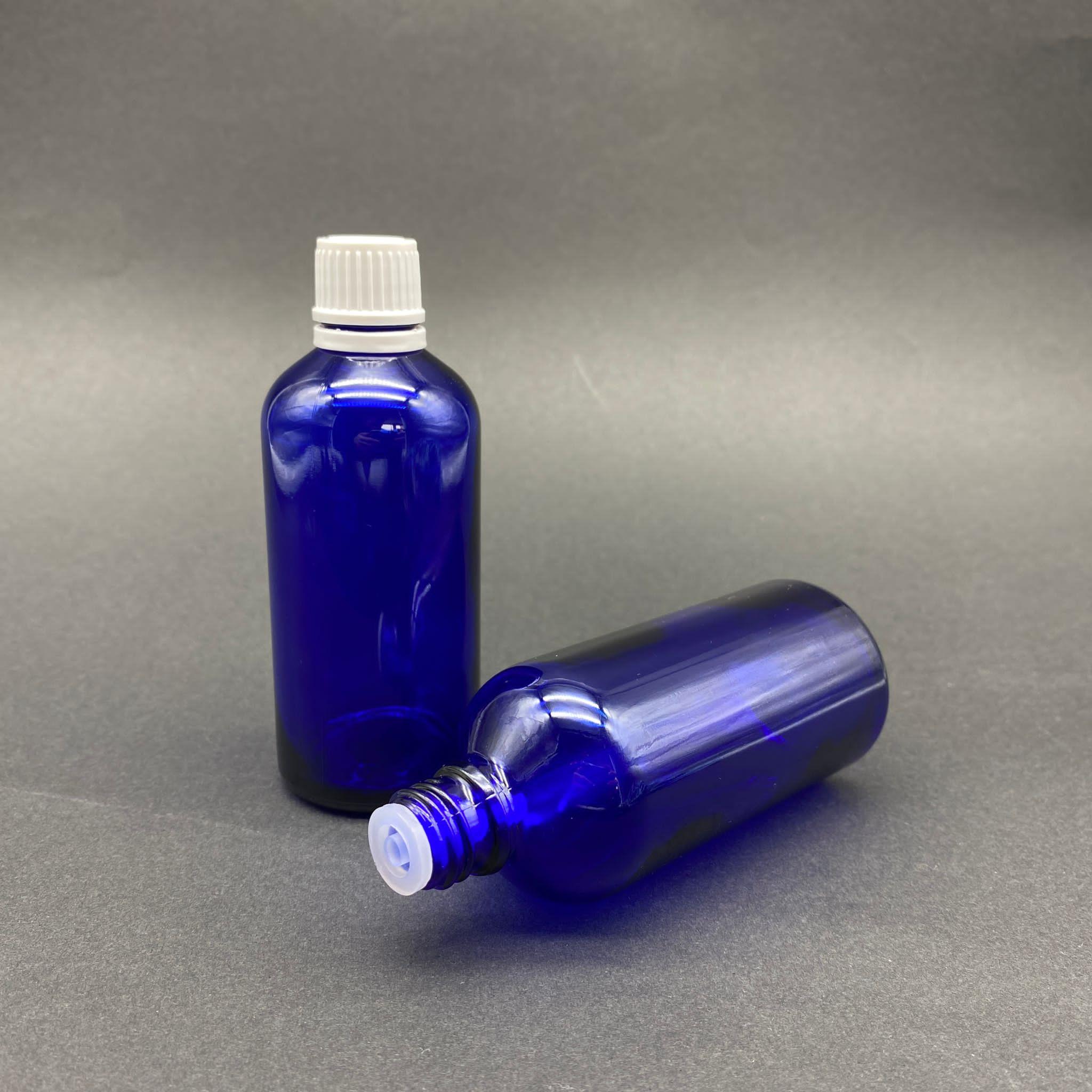100 CC MAVİ İÇTEN DAMLALIKLI - BEYAZ KİLİT KAPAKLI CAM ŞİŞE - 100 ML MAVİ YENİ İÇTEN DAMLALIKLI CAM ŞİŞE