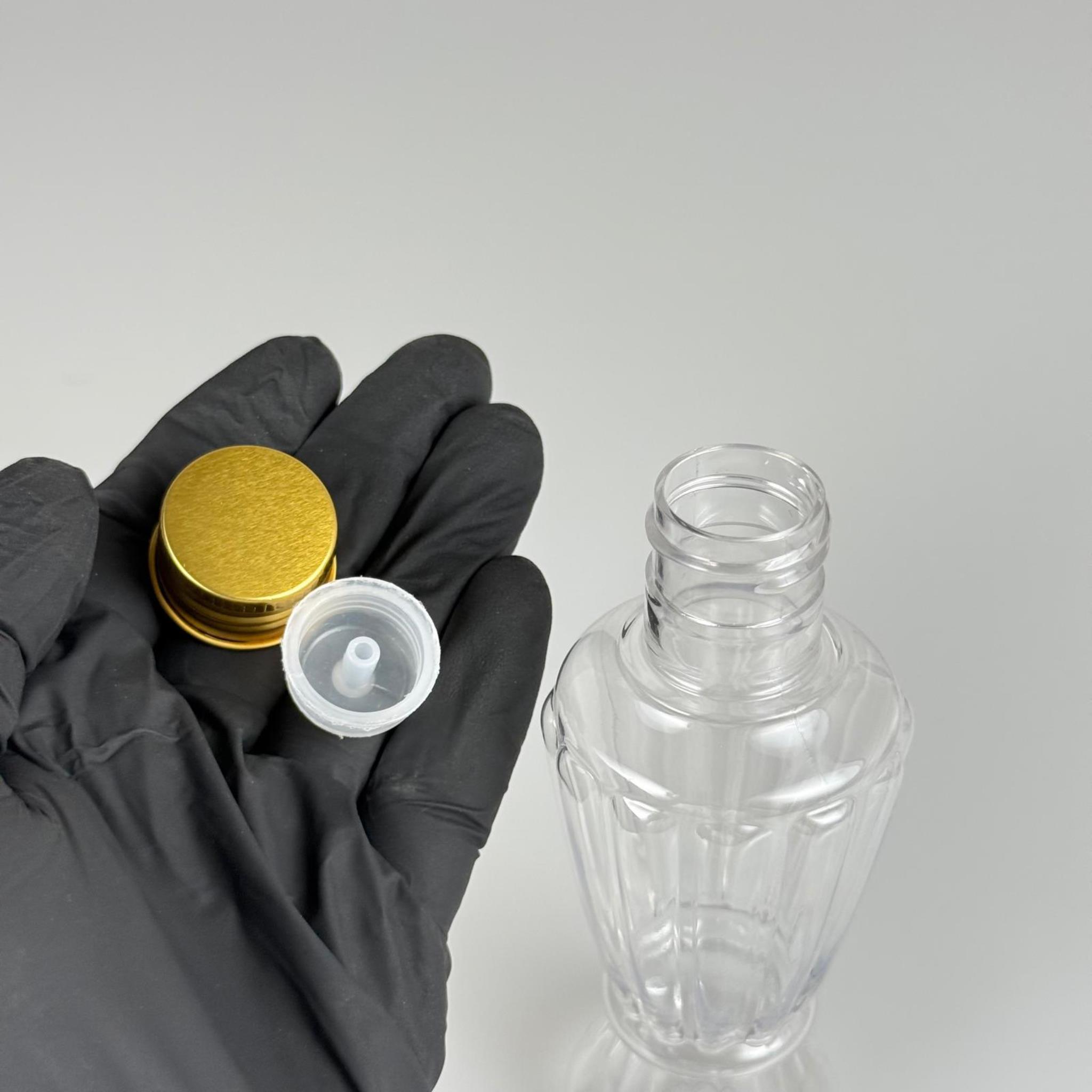 100 CC CAMPET VAZO HÜRREM KOLONYA ŞİŞESİ (24 AĞIZ) + KÖPÜK CONTALI GOLD METAL ALÜMİNYUM KAPAKLI + KOLONYA TIPALI TAKIM - 100 ML KAPAKLI PLASTİK ŞİŞELER