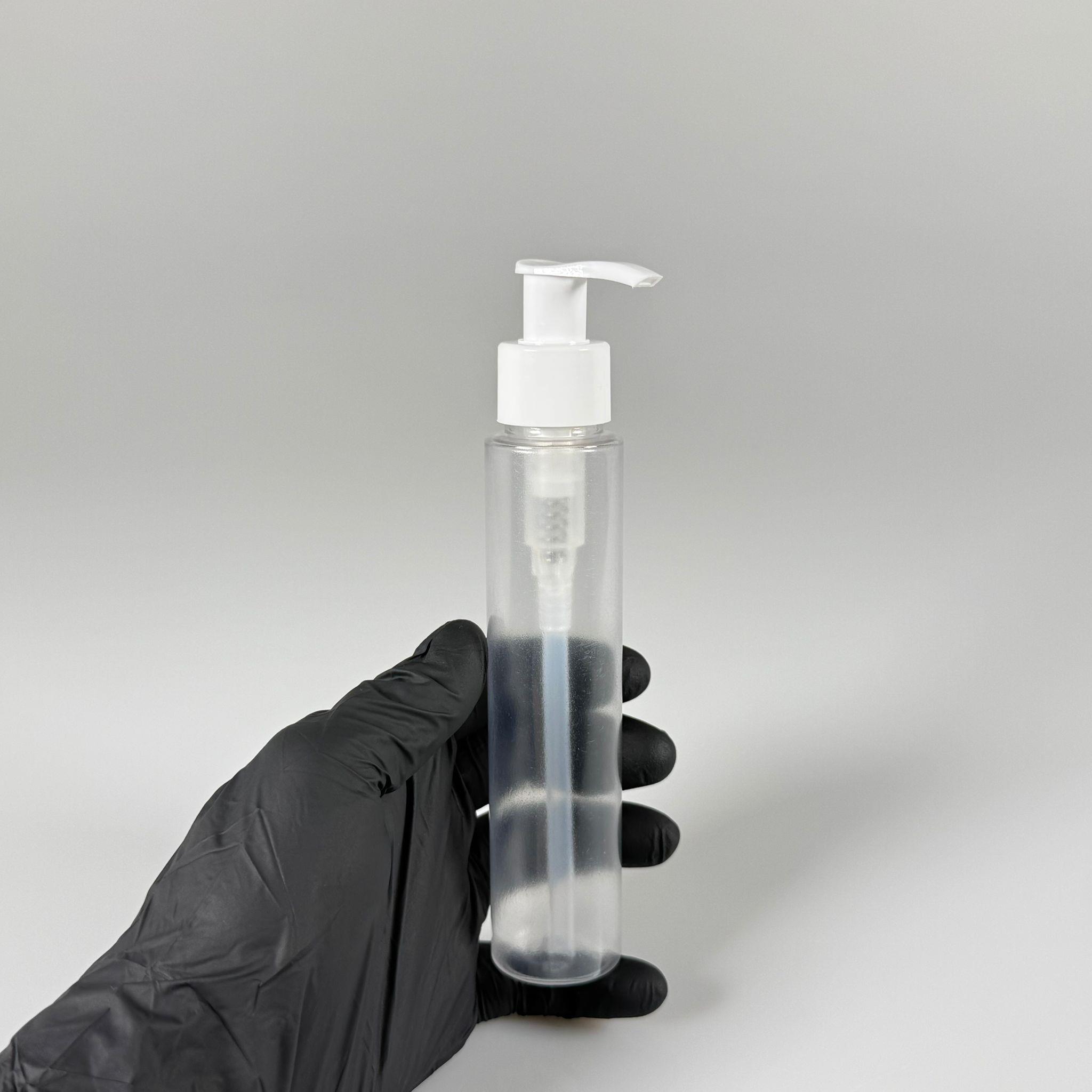 100 CC UZUN SİLİNDİR BUĞULU PET ŞİŞE (24 GR)  - BEYAZ SABUN POMPALI - 100 ML BİBERİYE SUYU, LAVANTA YAĞI, SAÇ SERUM, TONİK VB İÇİN PLASTİK KOZMETİK AMBALAJLARI