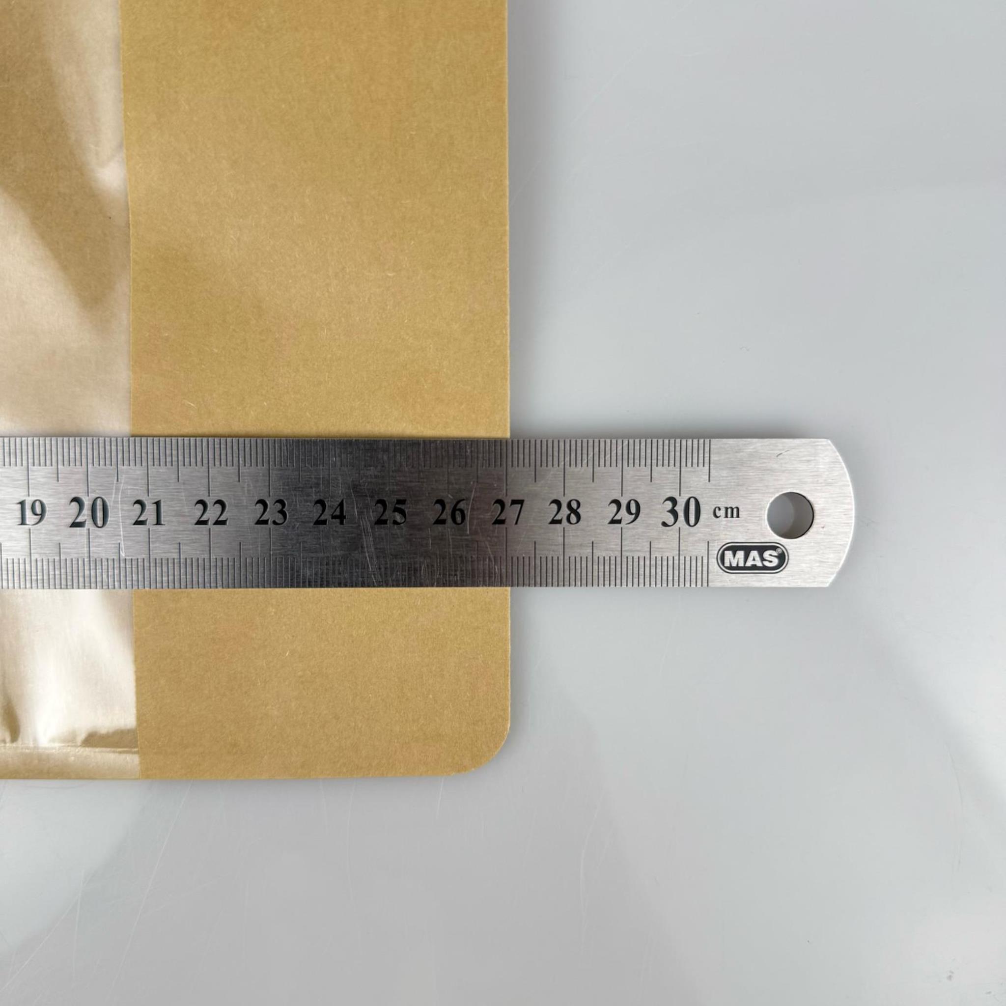 DOYPACK PENCERELİ - KRAFT AMBALAJ 16 X 27 CM - 500 GRAM - ÇEREZ, KURU KAHVE, KURUYEMİŞ, AKTAR VB İÇİN ÇITÇITLI KİLİTLİ KESE, KRAFT TORBA, ÇEREZLİK