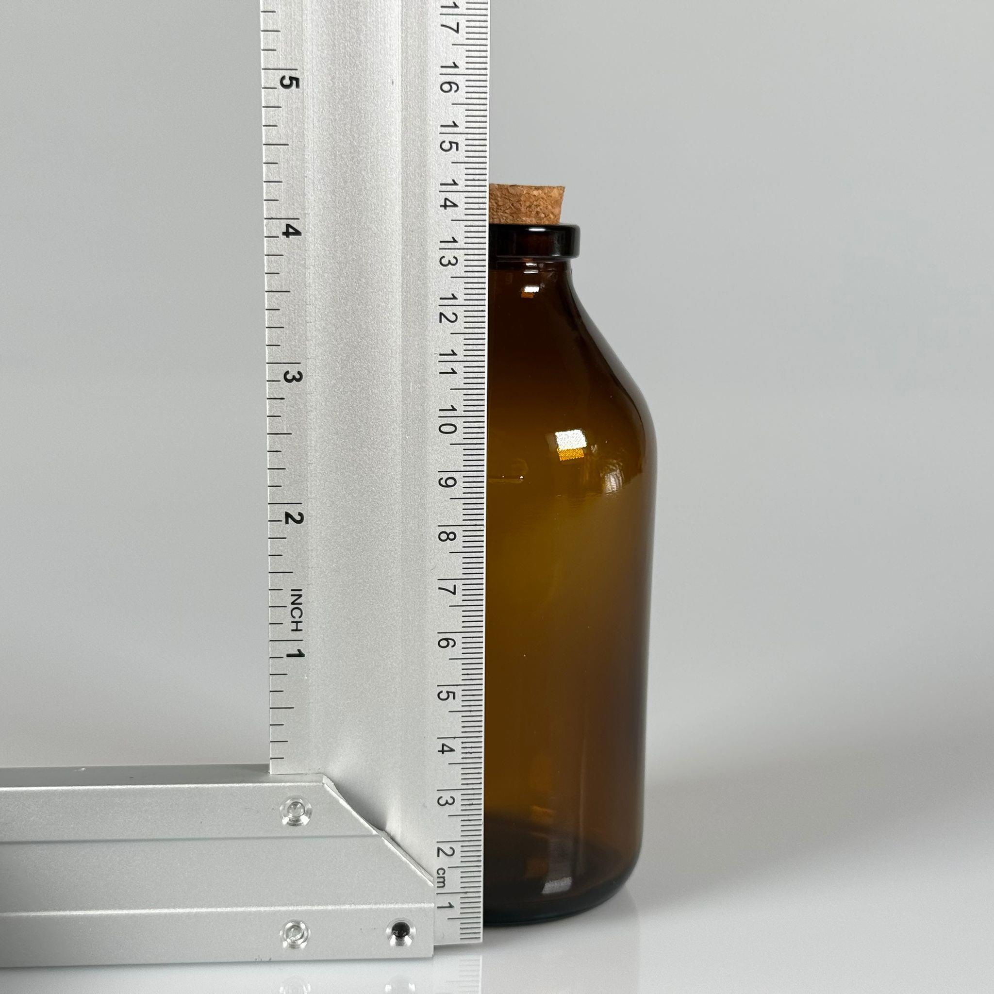 250 CC MANTAR TIPALI CAM ŞİŞE - GENİŞ AĞIZLI MANTAR TIPALI CAM ŞİŞE 250 ML - AMBER KAHVERENGİ