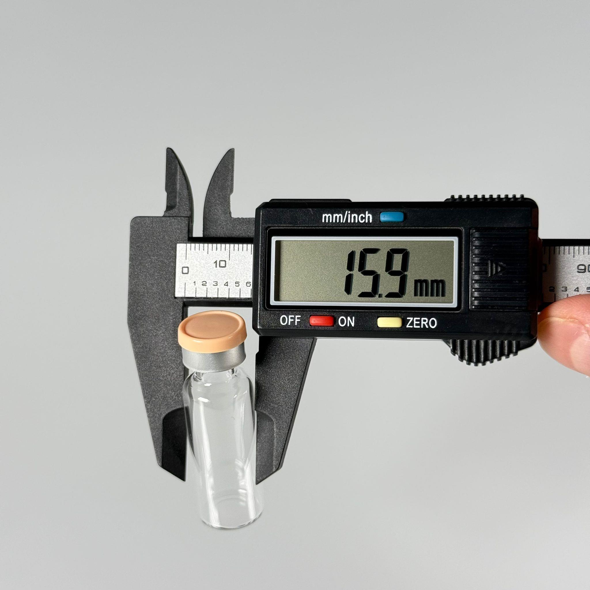 4 ML vial flakon şişe - 13 ağız 4 cc şeffaf cam ilaç şişesi + kauçuk butil enjektör tıpası + bej alüminyum kapaklı takım