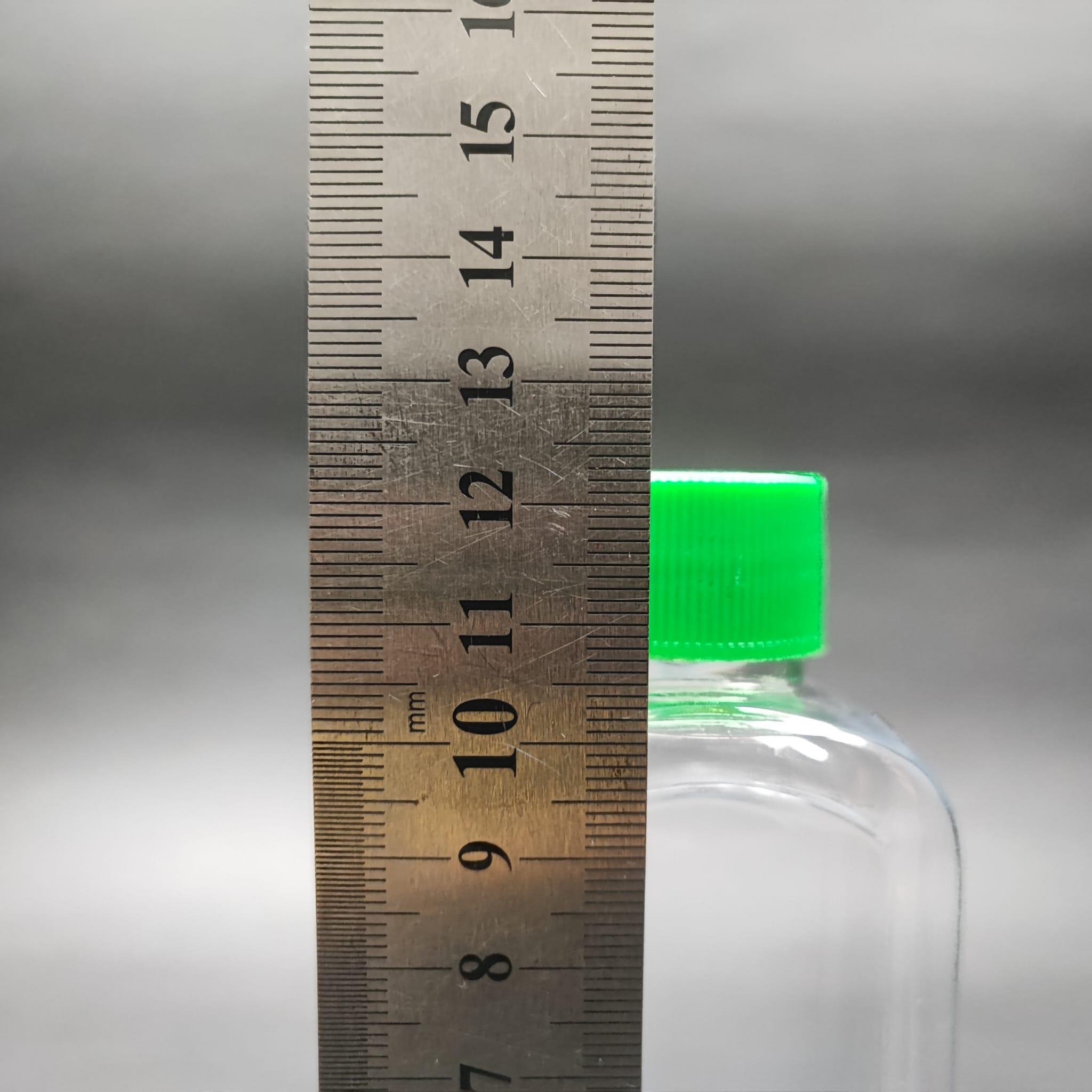 140 CC YASSI PET ŞİŞE - CONTALI YEŞİL KAPAKLI - 140 ML KAPAKLI PLASTİK ŞİŞE
