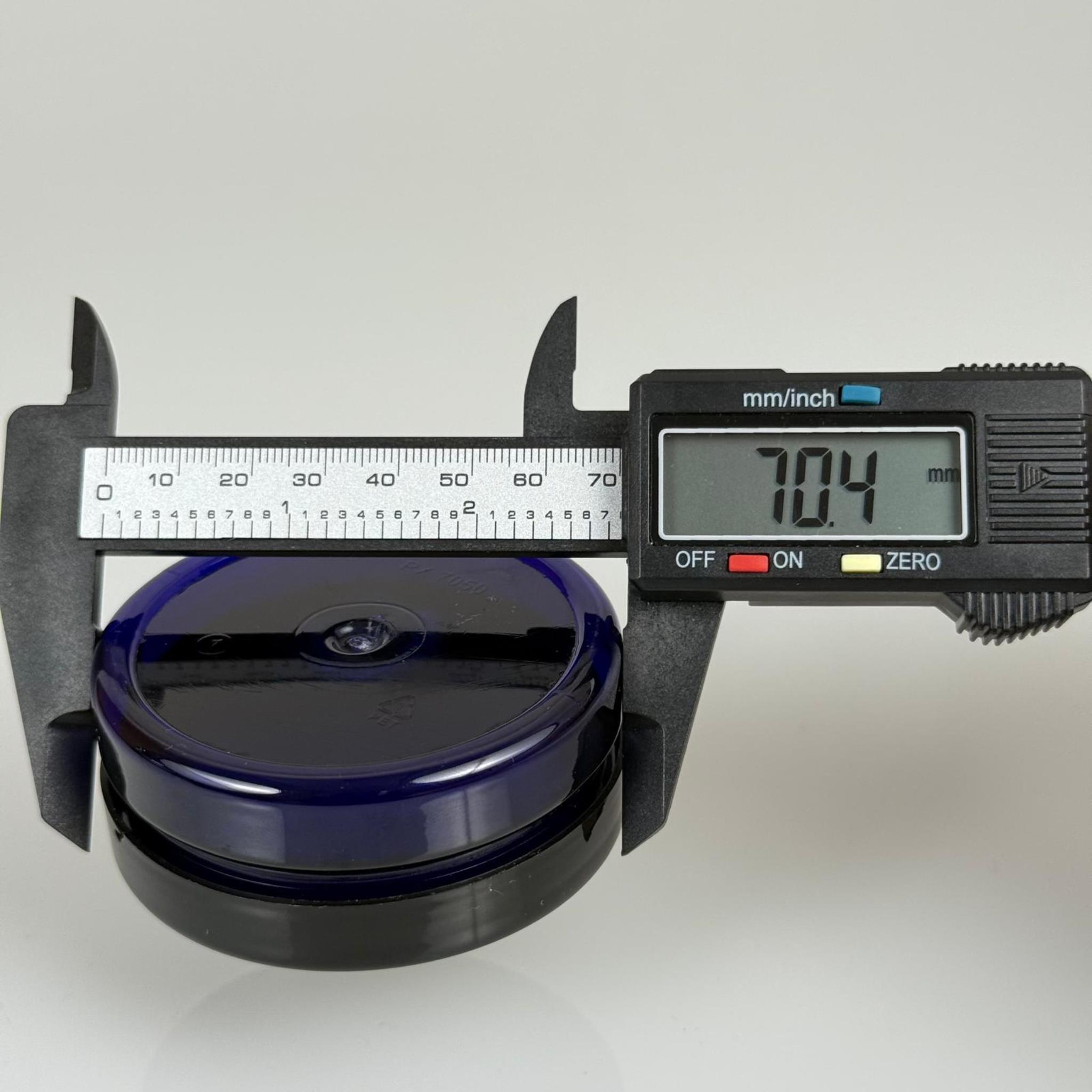 50 ML SERT PET KAVANOZ + SİYAH PLASTİK KAPAK + İÇ TIPA - 50 CC KALIN MAVİ PLASTİK KAVANOZ SİYAH PLASTİK KAPAKLI İÇ TIPALI TAKIM - KREM KAVANOZLARI