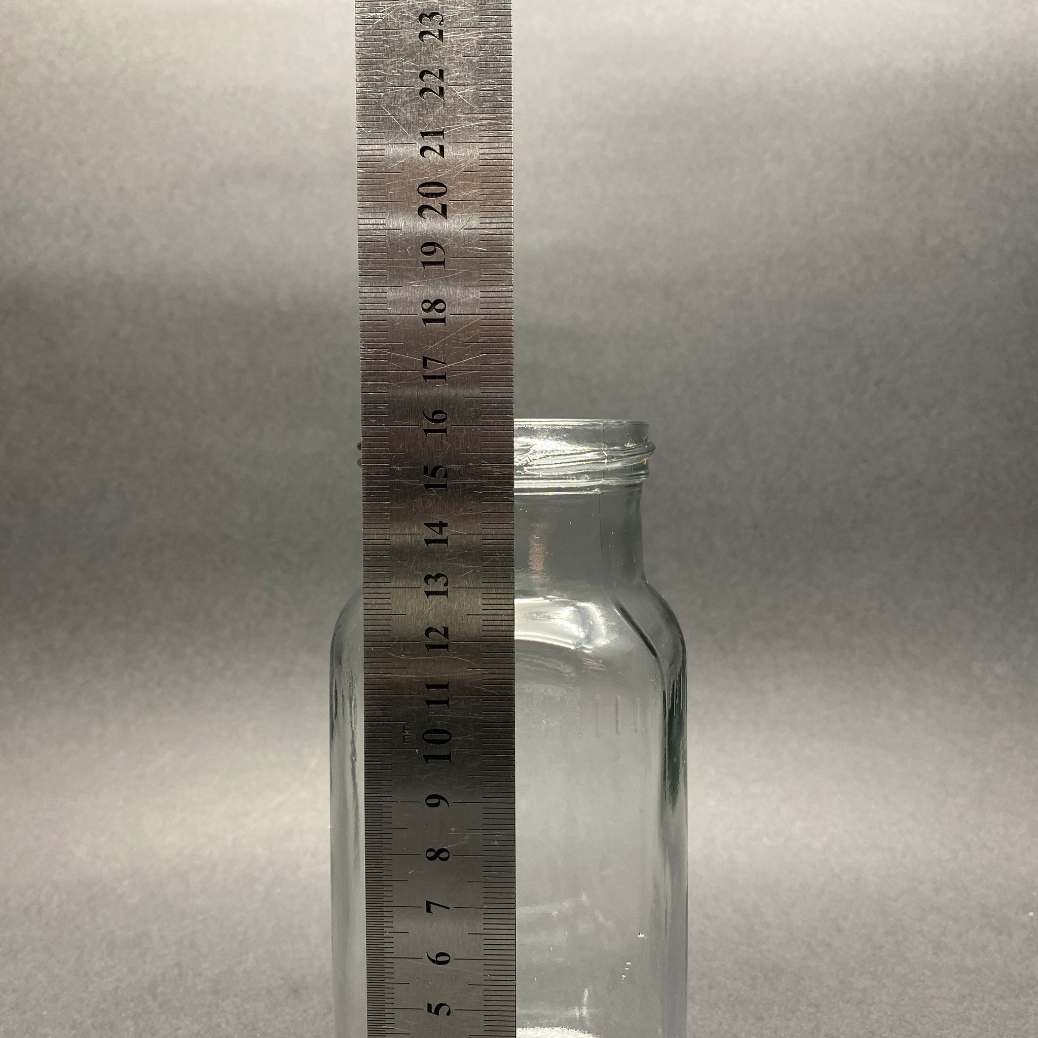 580 CC CAM KARE KAVANOZ KAPAKSIZ 66 AĞIZ - 580 ML KÖŞELİ KAVANOZ