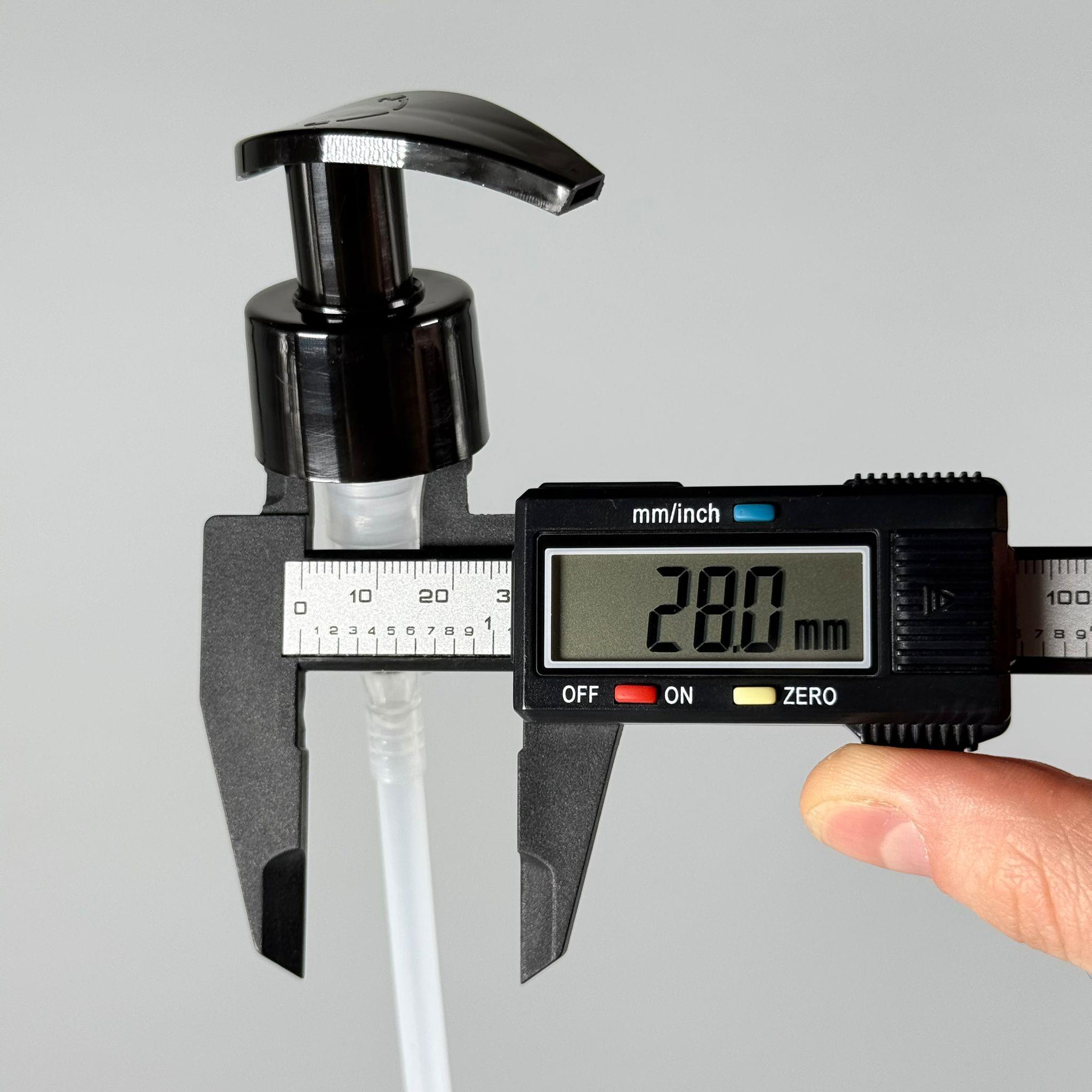 28 MM POMPA SİYAH VİDASIZ KİLİTLİ - DÜZ SIVI SABUN POMPASI