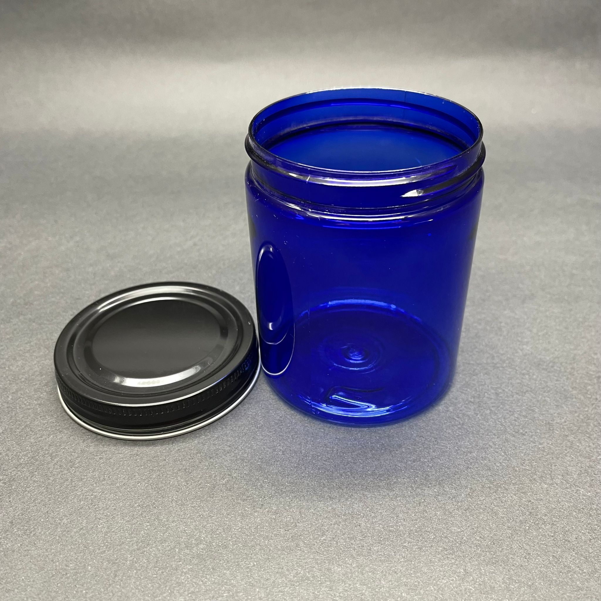 300 CC MAVİ SERT PLASTİK KAVANOZ - SİYAH METAL KAPAKLI - 300 ML METAL KAPAKLI PLASTİK KAVANOZ - KOZMETİK KAVANOZ, GIDA KAVANOZU VE KREM KAVANOZU OLARAK KULLANABİLİRSİNİZ
