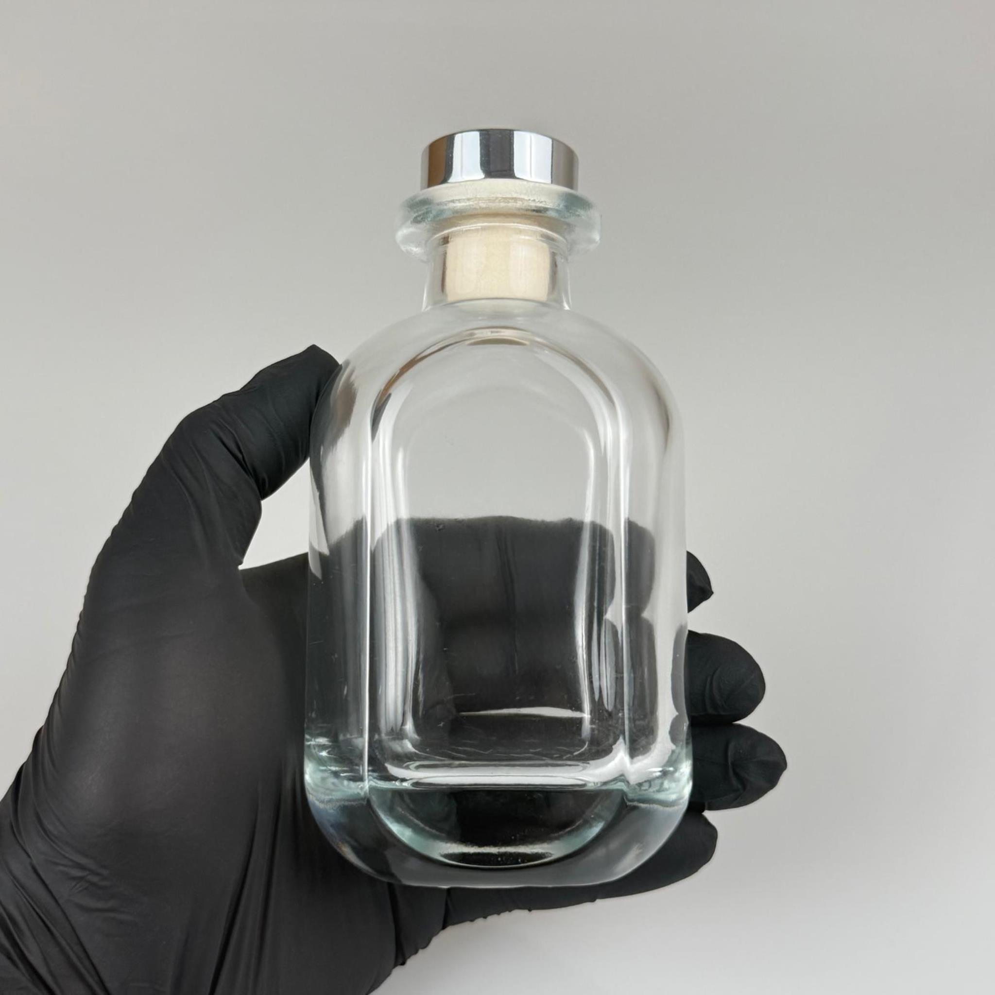 150 CC CAM BAMBU ODA KOKUSU ŞİŞESİ - 150 ML DİFFUSER CAM ŞİŞE + GÜMÜŞ MANTAR TIPA