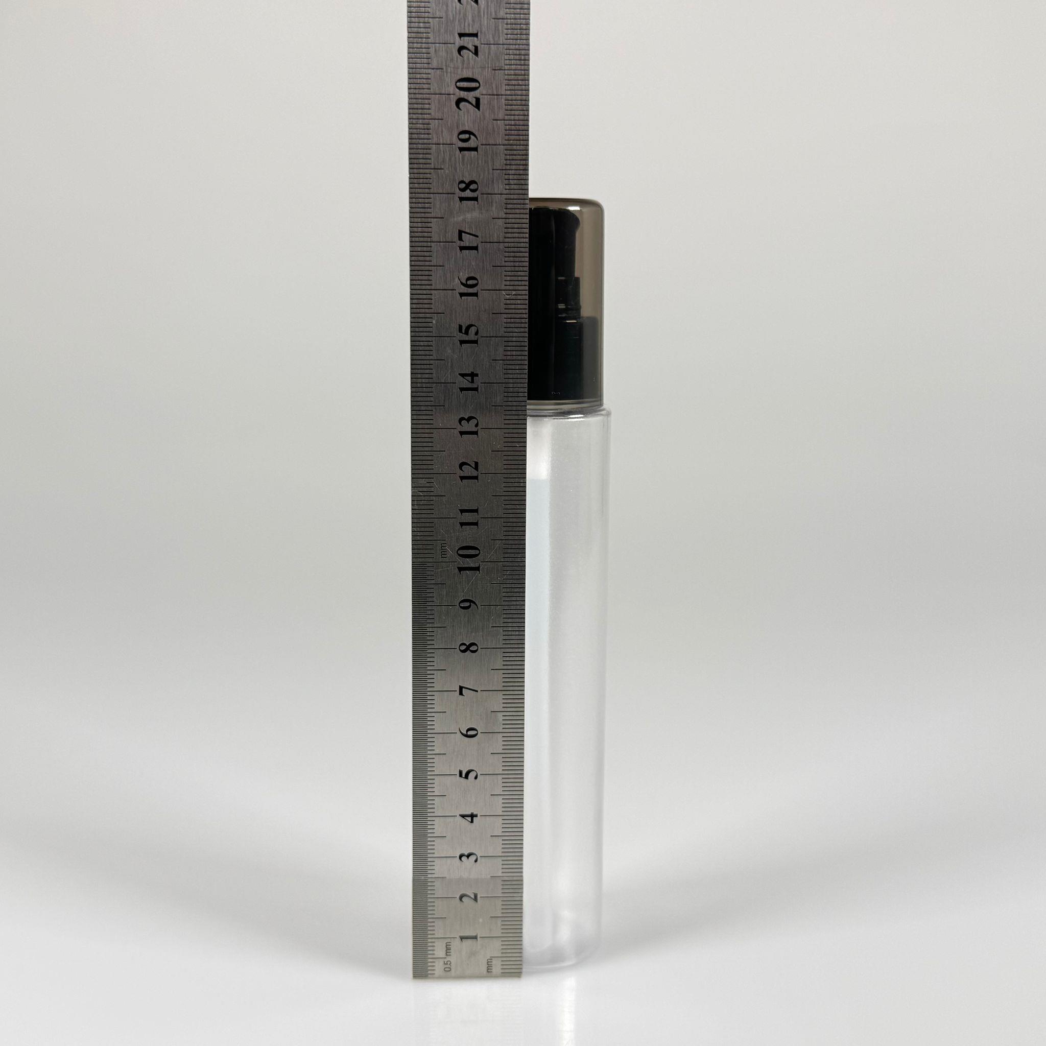 100 CC UZUN SİLİNDİR BUĞULU PET ŞİŞE (24 GR)  - SİYAH LOSYON POMPALI - 100 ML BİBERİYE SUYU, LAVANTA YAĞI, SAÇ SERUM, TONİK VB İÇİN PLASTİK KOZMETİK AMBALAJLARI