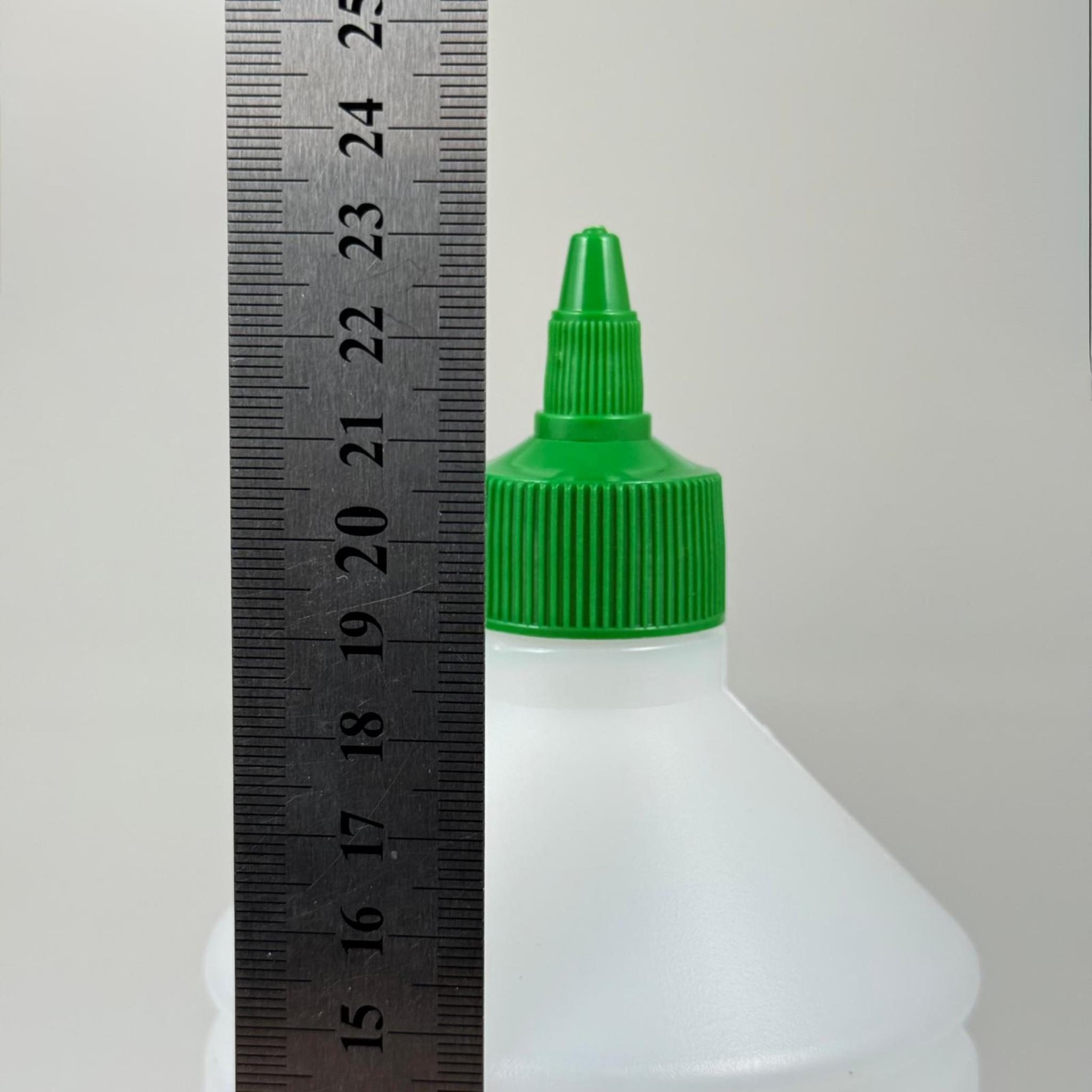 ZEYTİNYAĞI, SOS, ACI SOS, SİRKE, SRIRACHA VB BOŞ ŞİŞELERİ - YEŞİL SİVRİ TWİST AKITICI KAPAK + 1000 ML NATÜREL POLİETİLEN PLASTİK ŞİŞE TAKIM