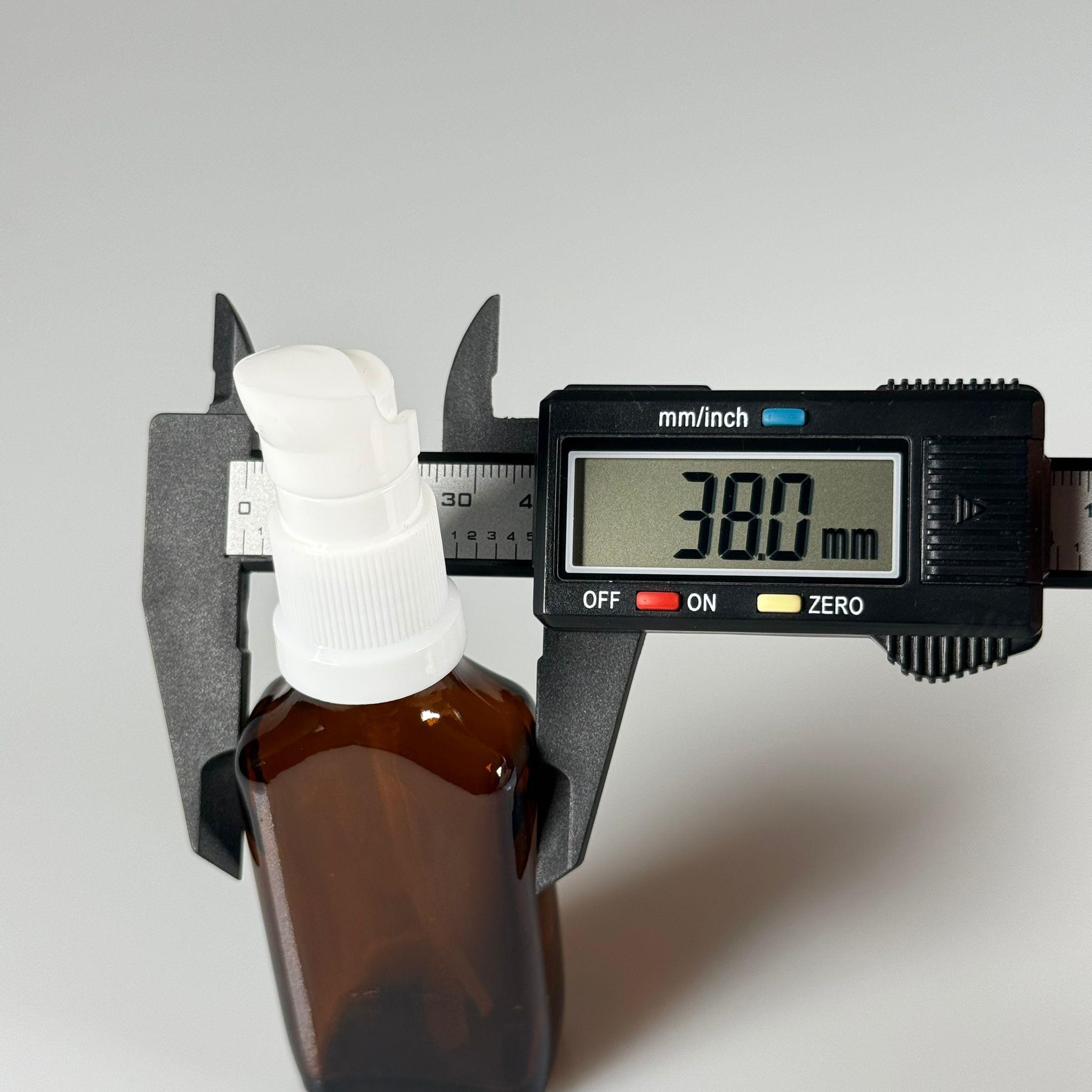 30 CC AMBER YASSI CAM ŞİŞE - SIZDIRMAZ ETEKLİ BEYAZ LOSYON POMPALI TAKIM - 30 ML LOSYON ŞİŞESİ - YAĞ, KREM GİBİ YOĞUN KIVAMLI SIVILAR İÇİN CAM AMBALAJ