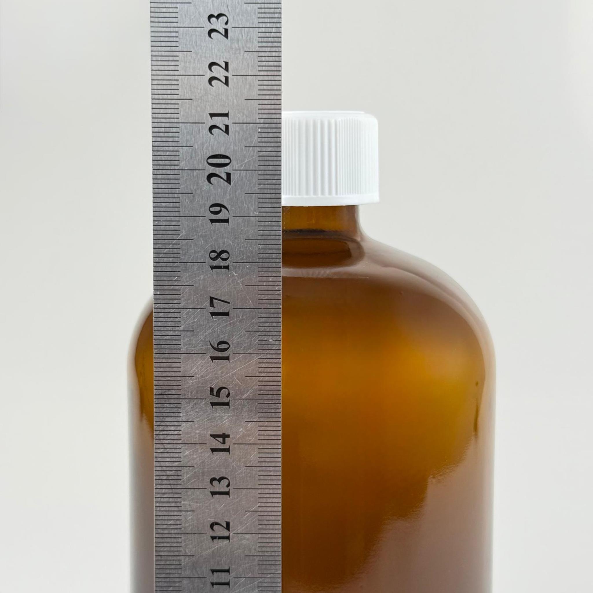 1 LT KAHVERENGİ ECZA ŞİŞESİ - BEYAZ ÇOCUK KİLİT KAPAKLI - 1000 CC AMBER KÜT BOYUNLU CAM İLAÇ ŞİŞESİ - BOŞ ŞURUP ŞİŞELERİ