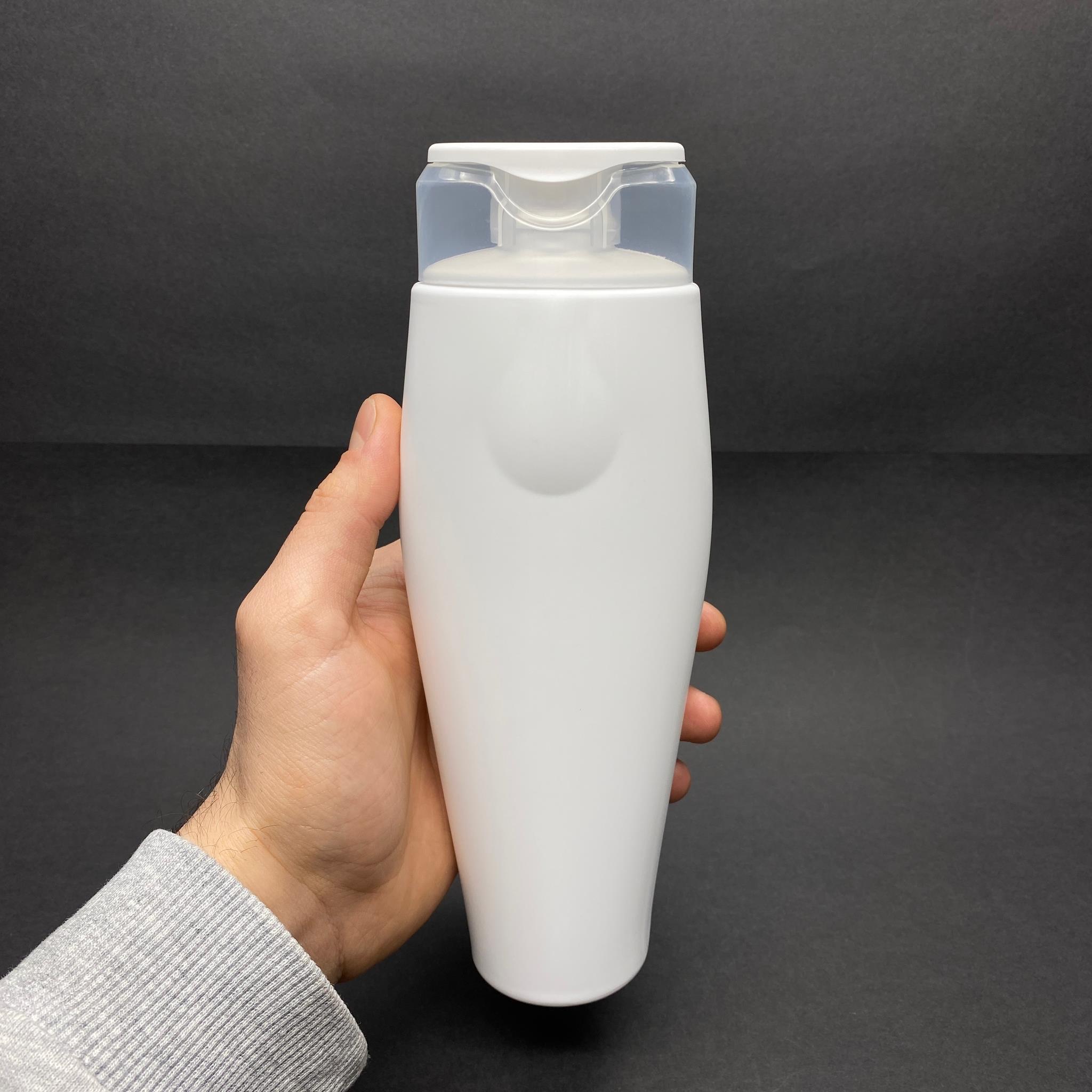 450 CC ŞAMPUAN ŞİŞESİ - BEYAZ - KAPAKLI -  400 ML BOŞ ŞAMPUAN ŞİŞESİ - POLİETİLEN - KOZMETİK AMBALAJ