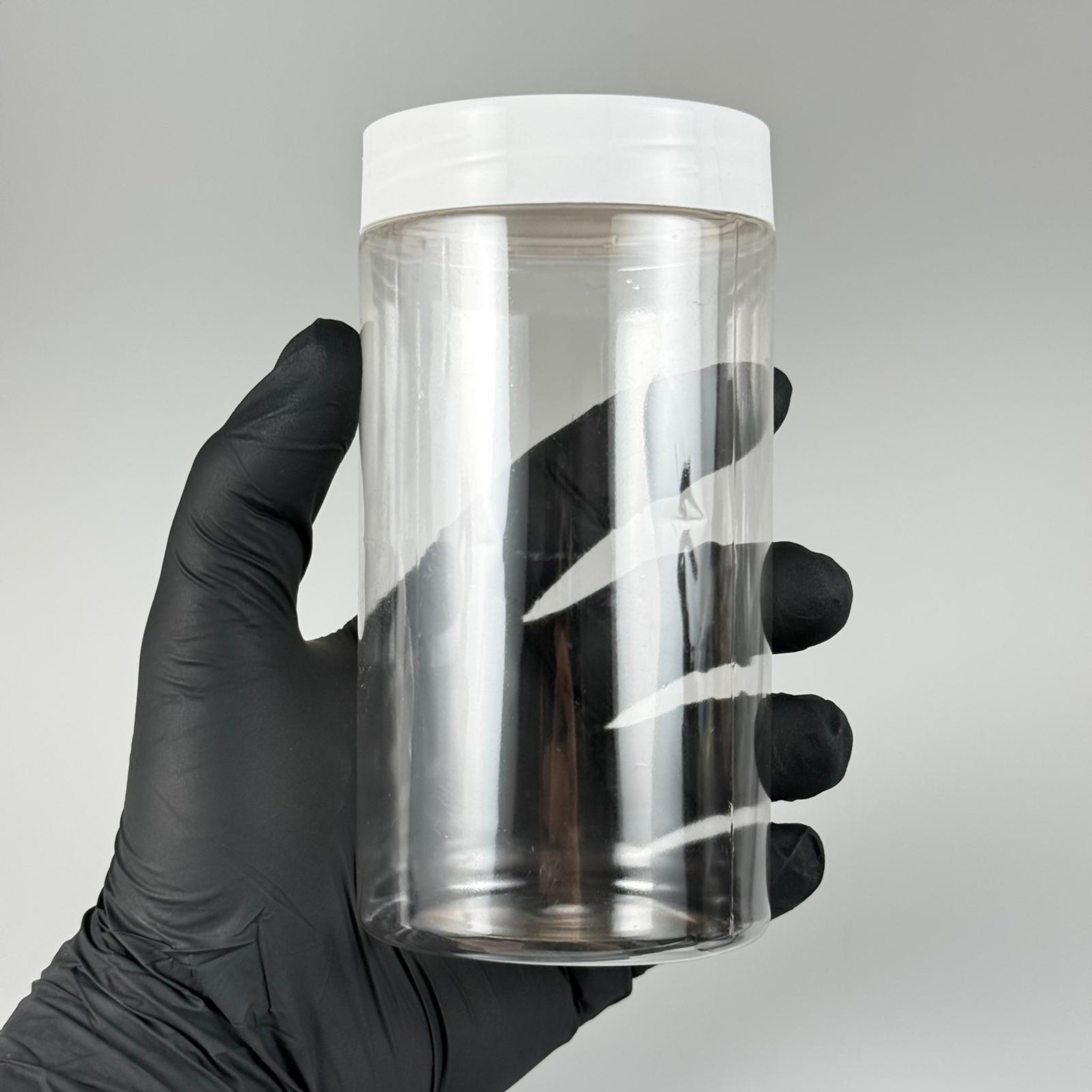 370 CC SİLİNDİR PET KAVANOZ + BEYAZ PLASTİK KAPAKLI + KENDİNDEN YAPIŞKANLI KÖPÜK CONTALI TAKIM - 370 ML PLASTİK KAVANOZ