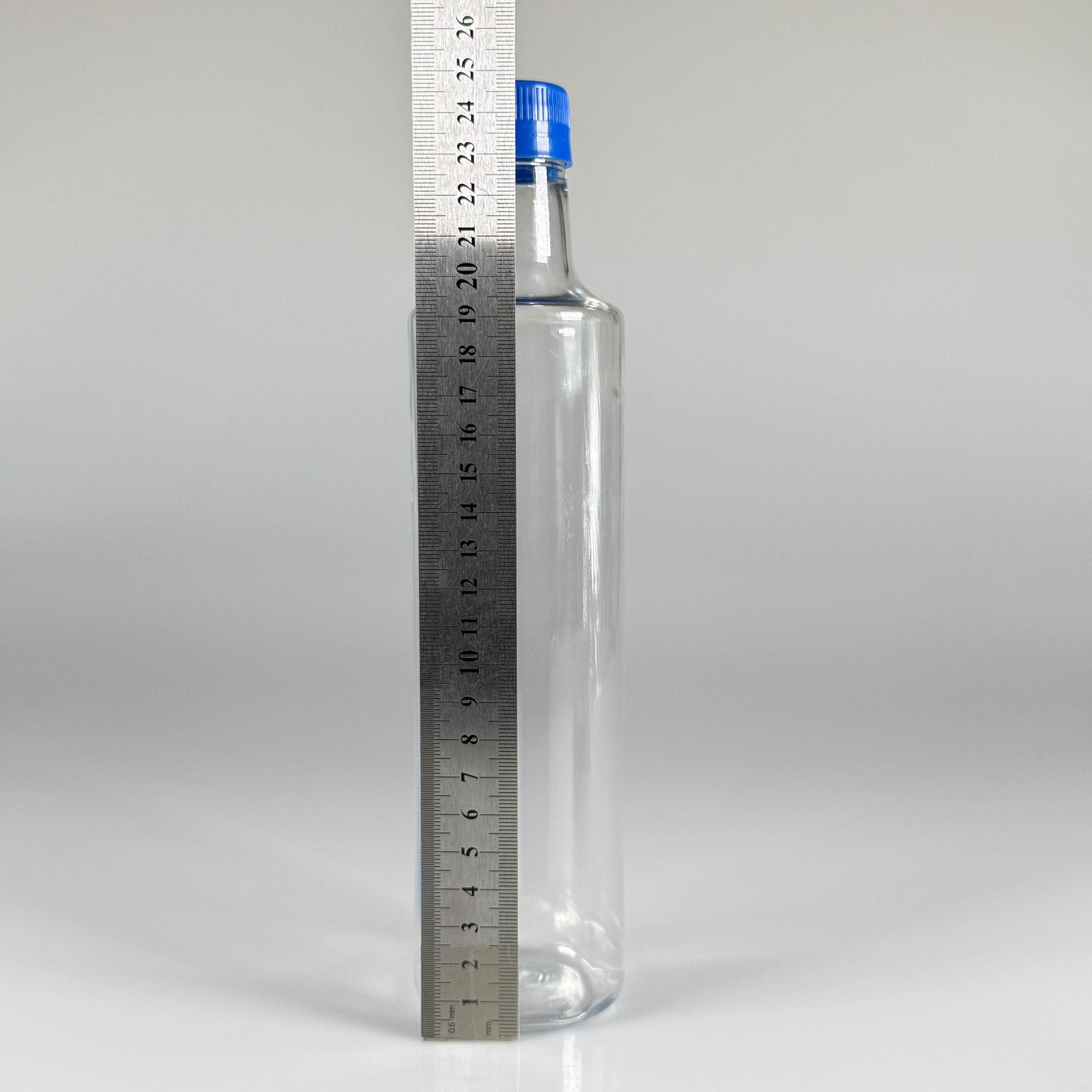 500 CC DORİKA SİLİNDİR PET ŞİŞE - CONTALI KİLİTLİ MAVİ KAPAKLI -  (60 GR) CAM GÖRÜNÜMLÜ SERT KALIN KIRILMAZ 500 ML SİLİNDİR PLASTİK ŞİŞE