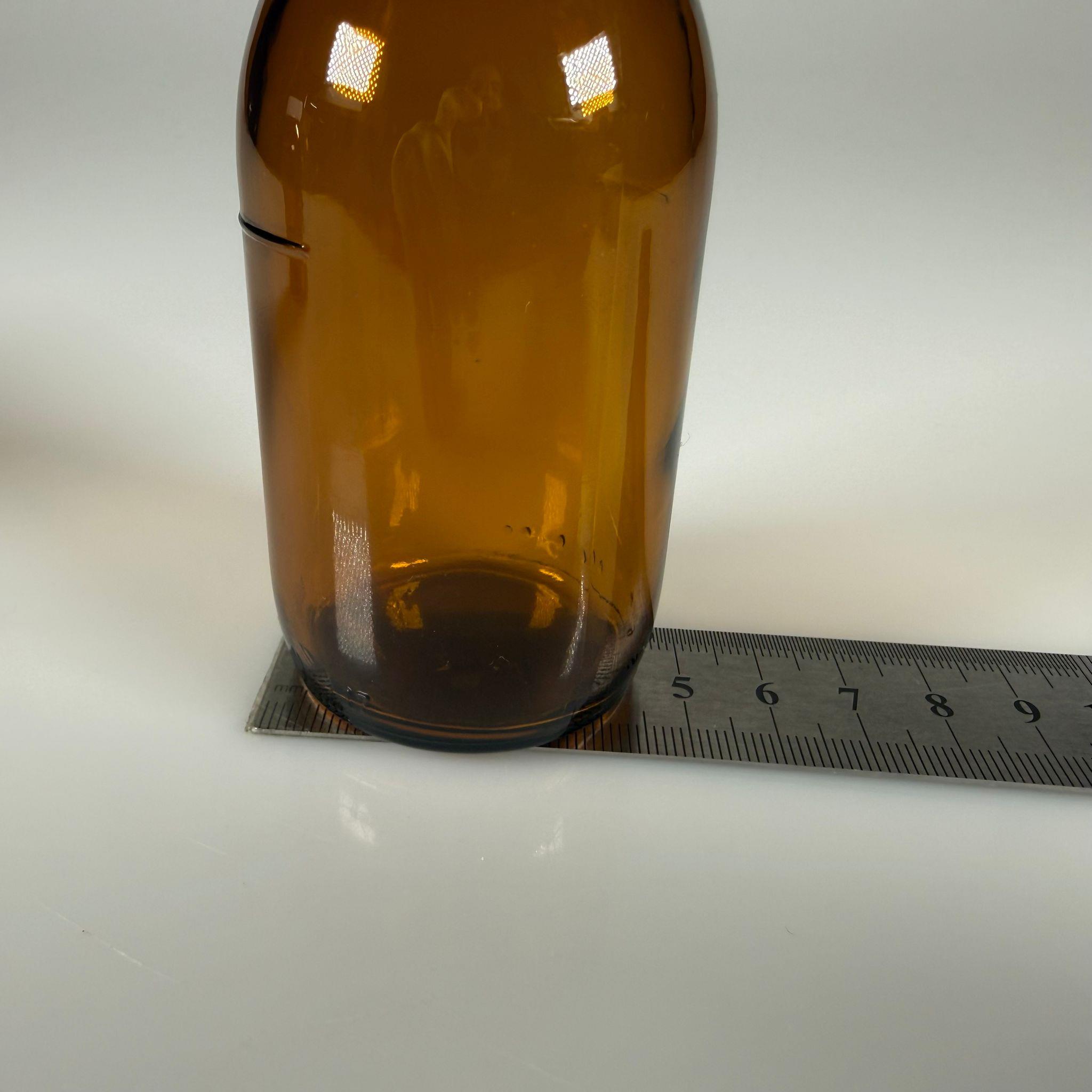 100 ML DOLUMU KOLAY, GENİŞ AĞIZLI İÇTEN DAMLALIKLI ŞİŞE (28 MM AĞIZ)  - 100 CC BEYAZ CONTALI KAPAKLI İÇTEN DAMLALIKLI CAM ECZA ŞİŞESİ - AMBER KAHVERENGİ