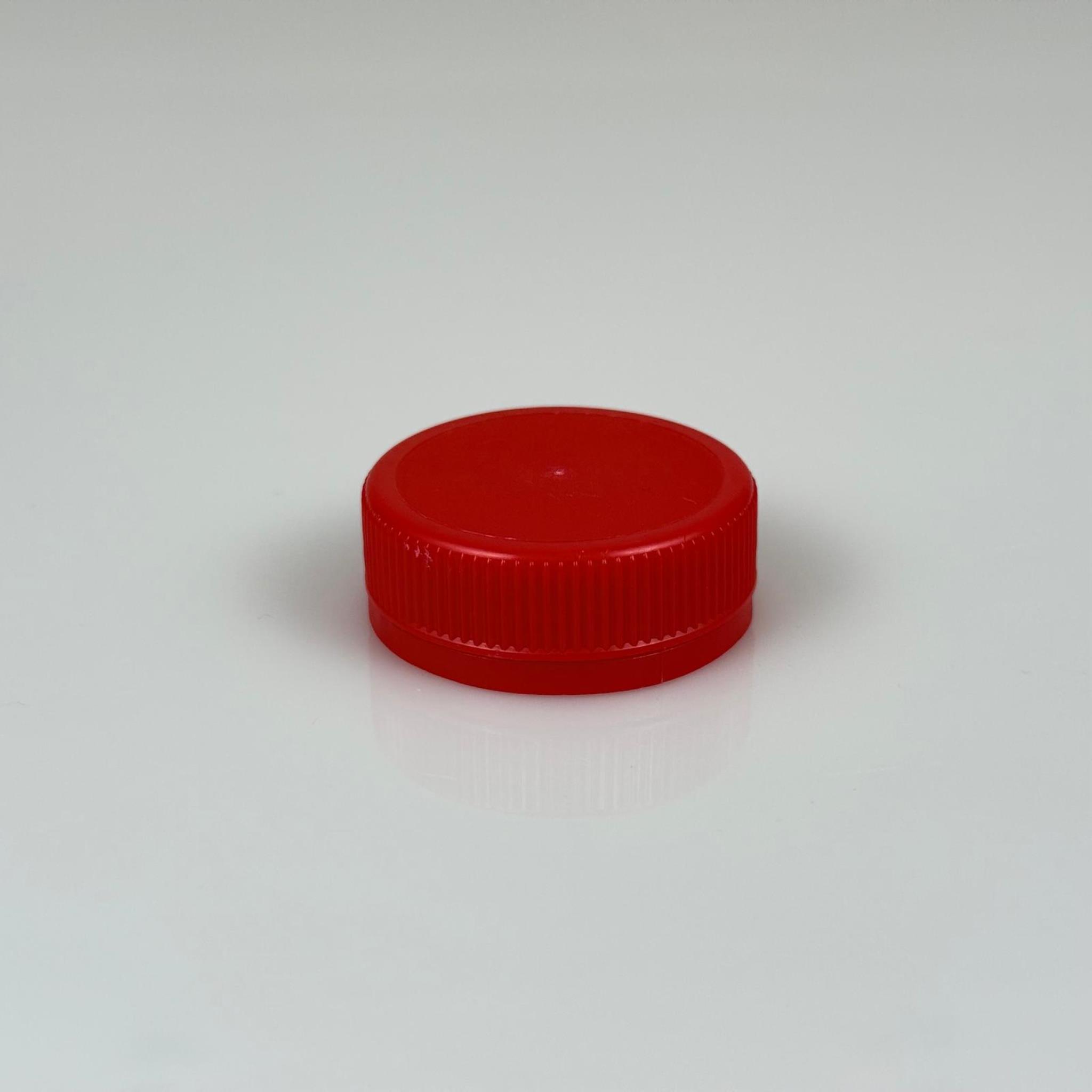 38 MM VİDALI KİLİTLİ PLASTİK KAPAK KIRMIZI - SU PETİ KAPAĞI - KİLİTLİ