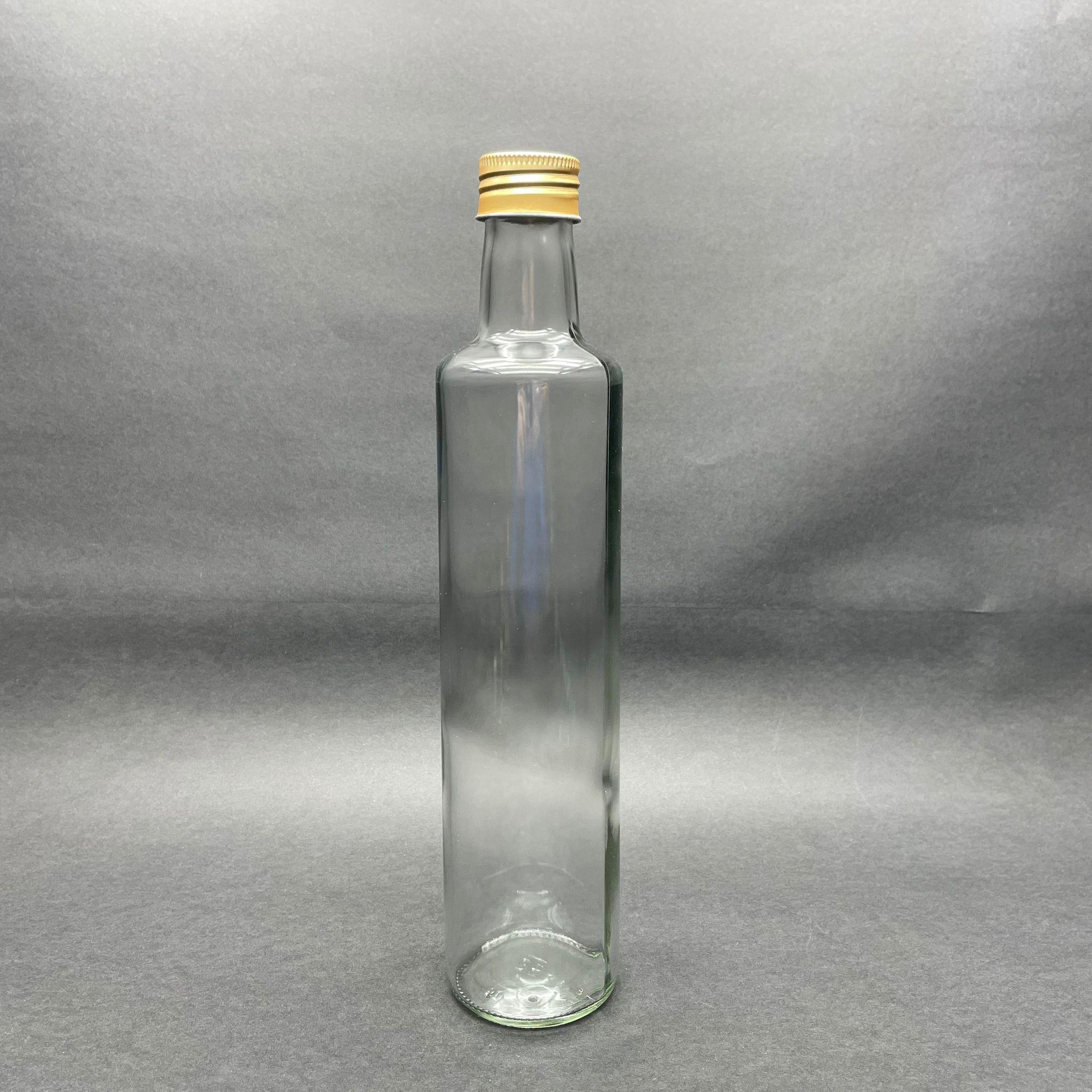 500 CC DORİKA CAM ŞİŞE - GOLD METAL ALÜMİNYUM KAPAKLI - 500 ML DORİKA YAĞ ŞİŞESİ - SİRKE ŞİŞESİ