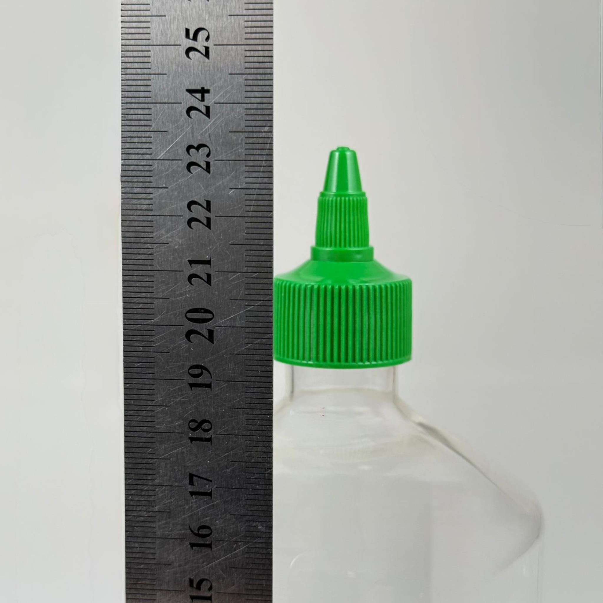 ZEYTİNYAĞI, SOS, ACI SOS, SİRKE, SRIRACHA VB BOŞ ŞİŞELERİ - YEŞİL SİVRİ TWİST AKITICI KAPAK + 950 ML ŞEFFAF KÜT PET PLASTİK ŞİŞE TAKIM