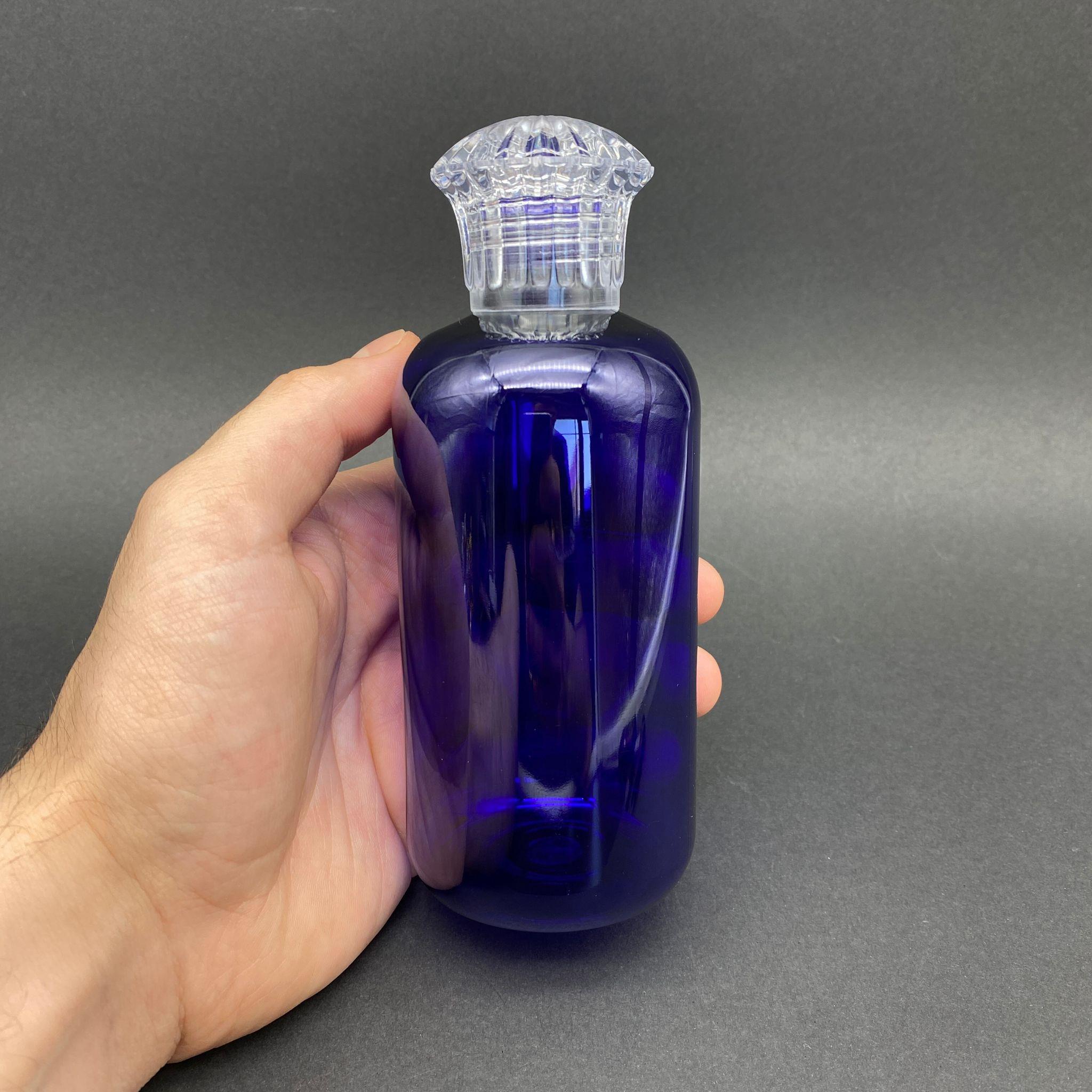 250 CC MAVİ ŞİŞE - KRİSTAL KAPAKLI - KOLONYA TIPALI - 250 ML PLASTİK KOLONYA ŞİŞESİ - ZEYNEP MODEL PET ŞİŞE