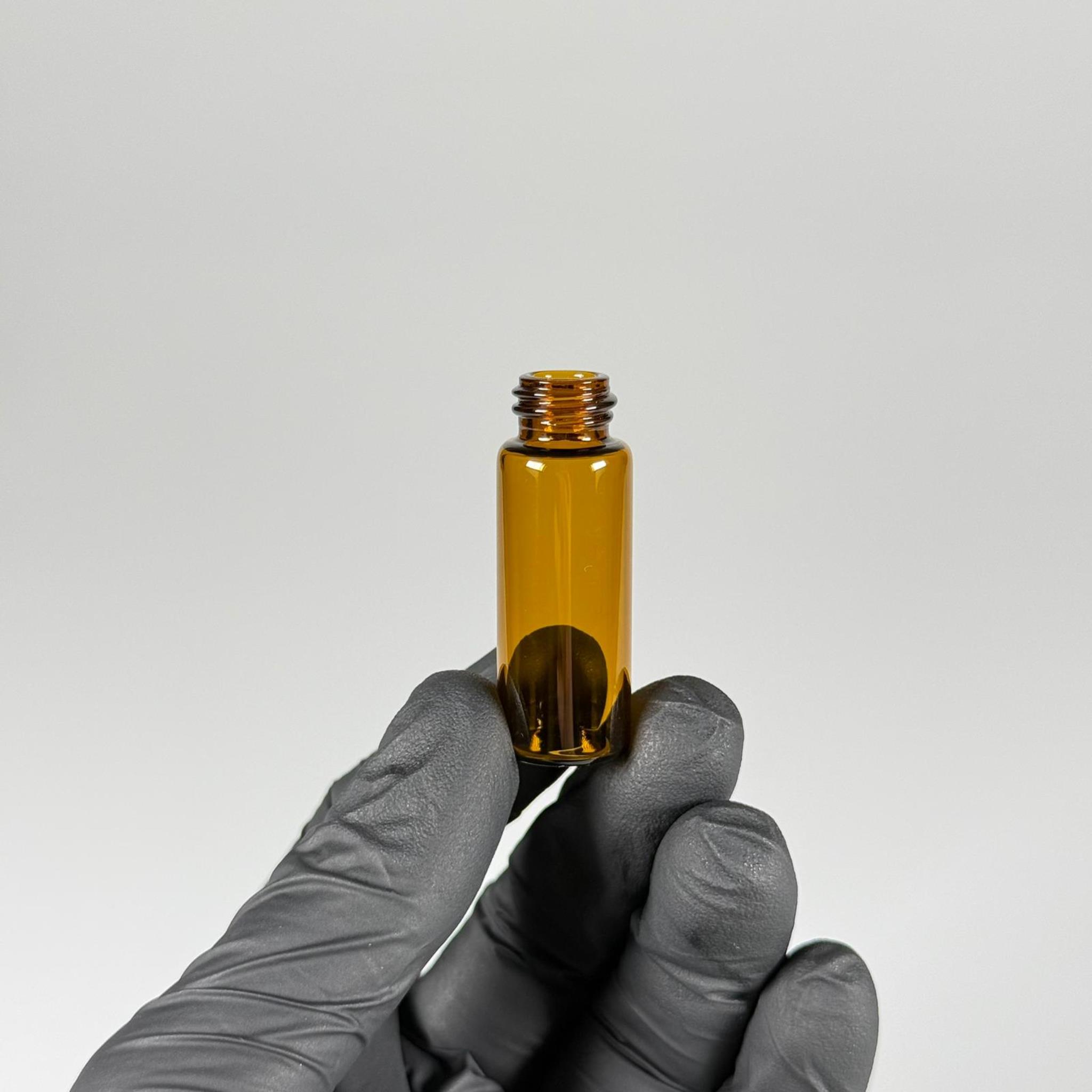 5 CC AMBER CAM ŞİŞE - 14 MM VİDALI AĞIZ - KAPAKSIZ 5 ML CAM ŞİŞE