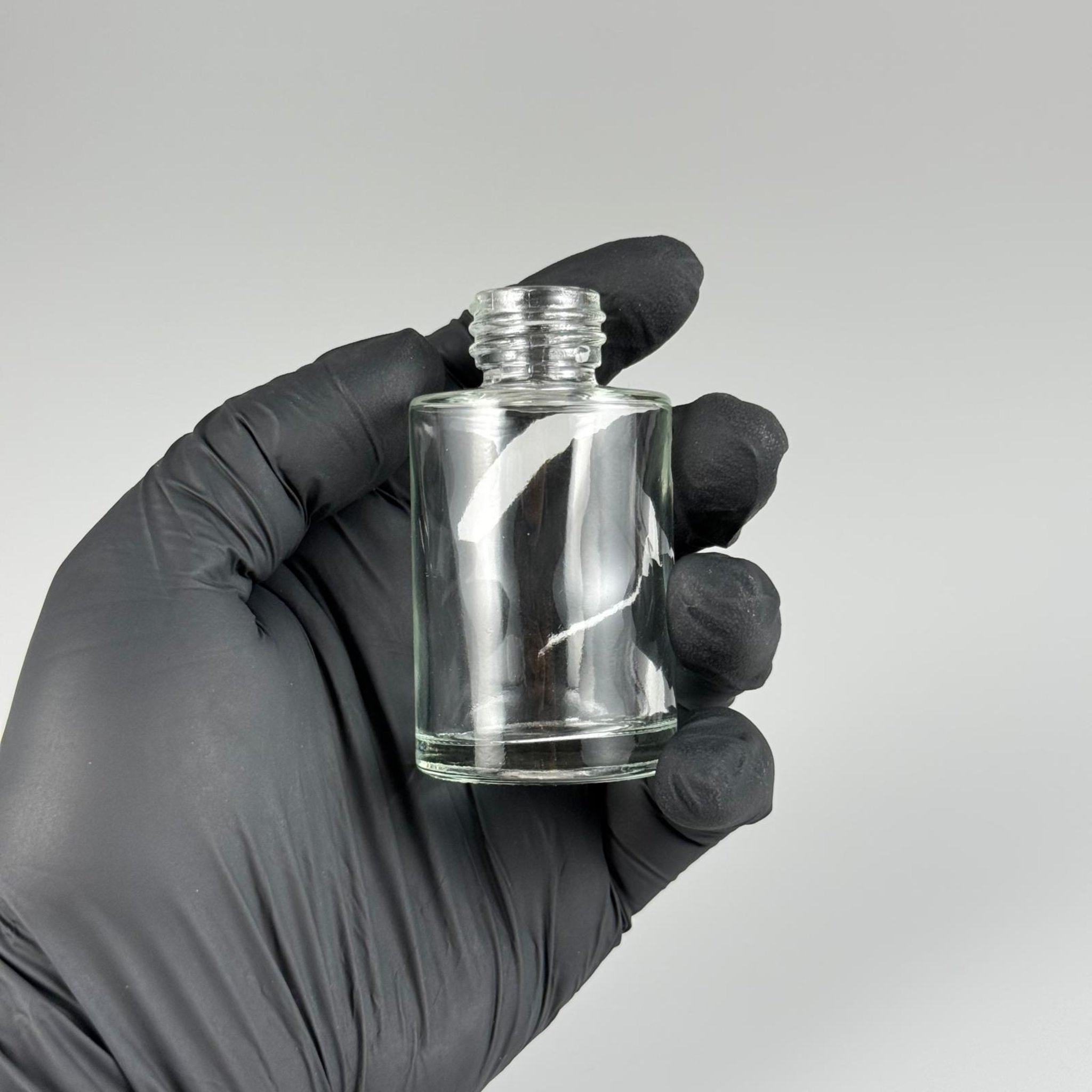 30 CC OMUZLU ŞEFFAF CAM ŞİŞE - 20 AĞIZ - 30 ML KÜT BOYUNLU CAM SERUM ŞİŞESİ