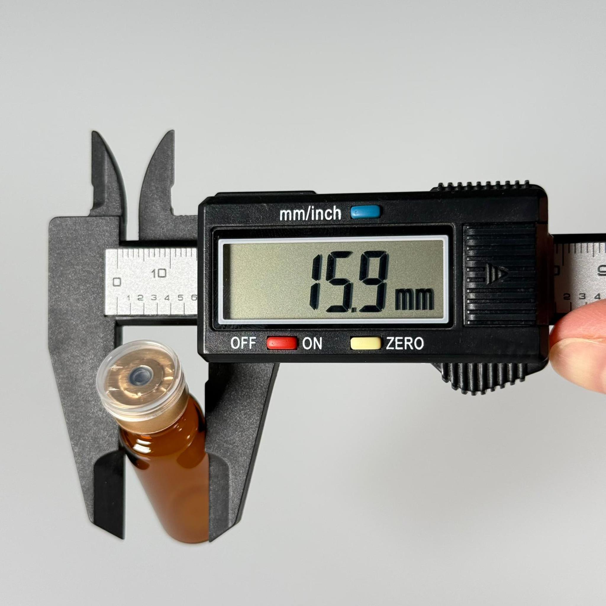 4 ML vial flakon şişe - 13 ağız 4 cc amber cam ilaç şişesi + kauçuk butil enjektör tıpası + gold alüminyum kapaklı takım